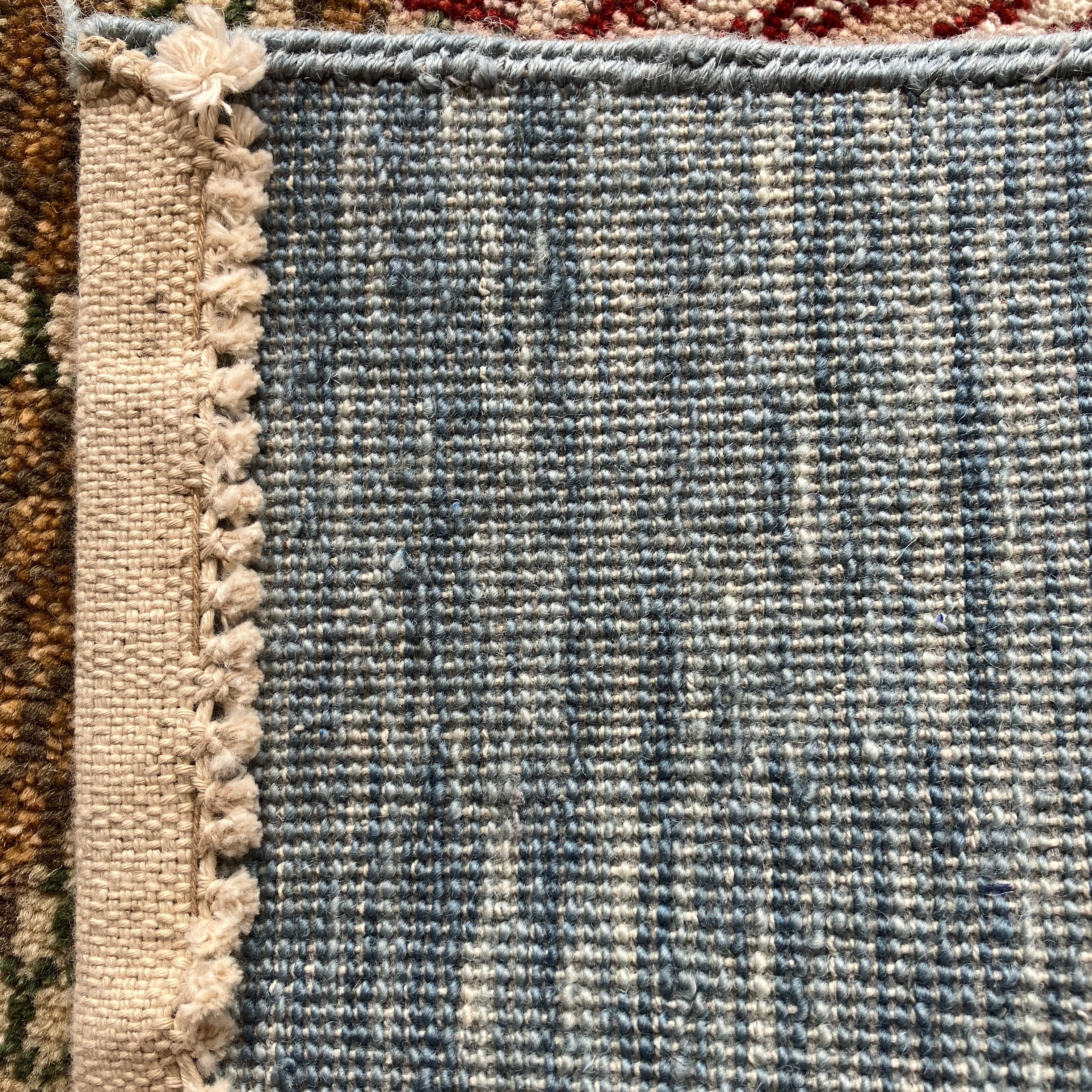 Nomad Collection - 2' 02" x 3' 01" (2'x3') Mat - Small Mouth Bass Fish Mat - Blue - Hand Knotted Wool Mat