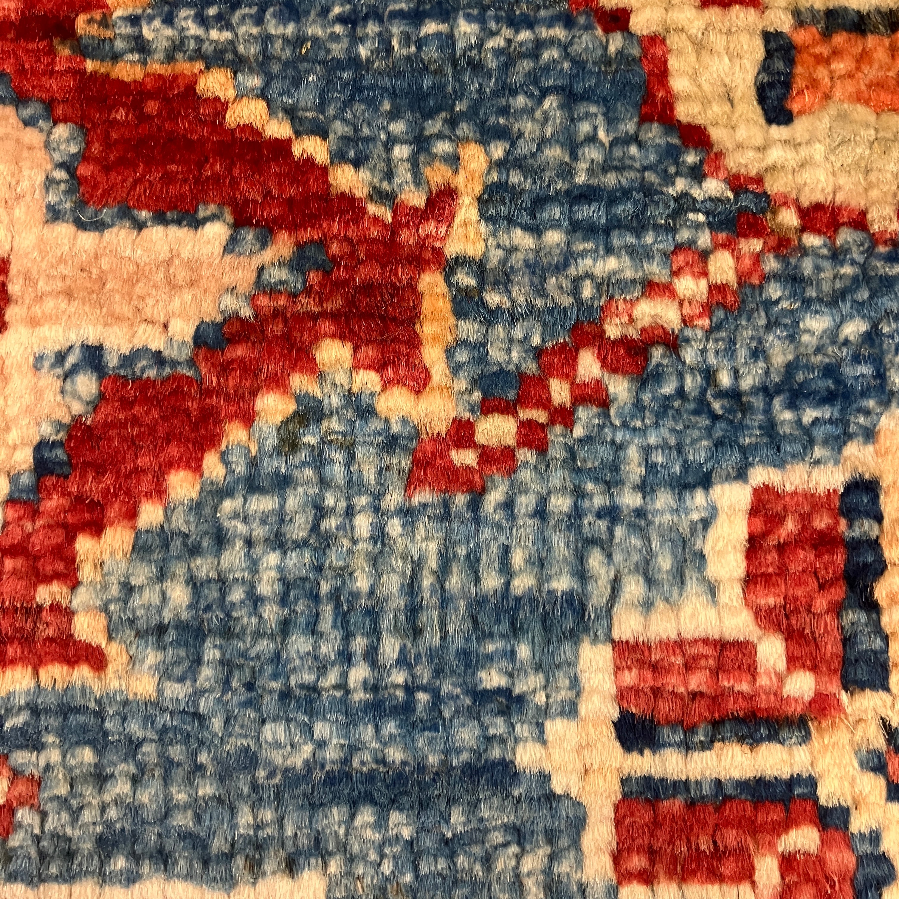 Kazak - 6' x 6' 01" - Blue Ivory Square - Hand Knotted Wool Area Rug - Traditional