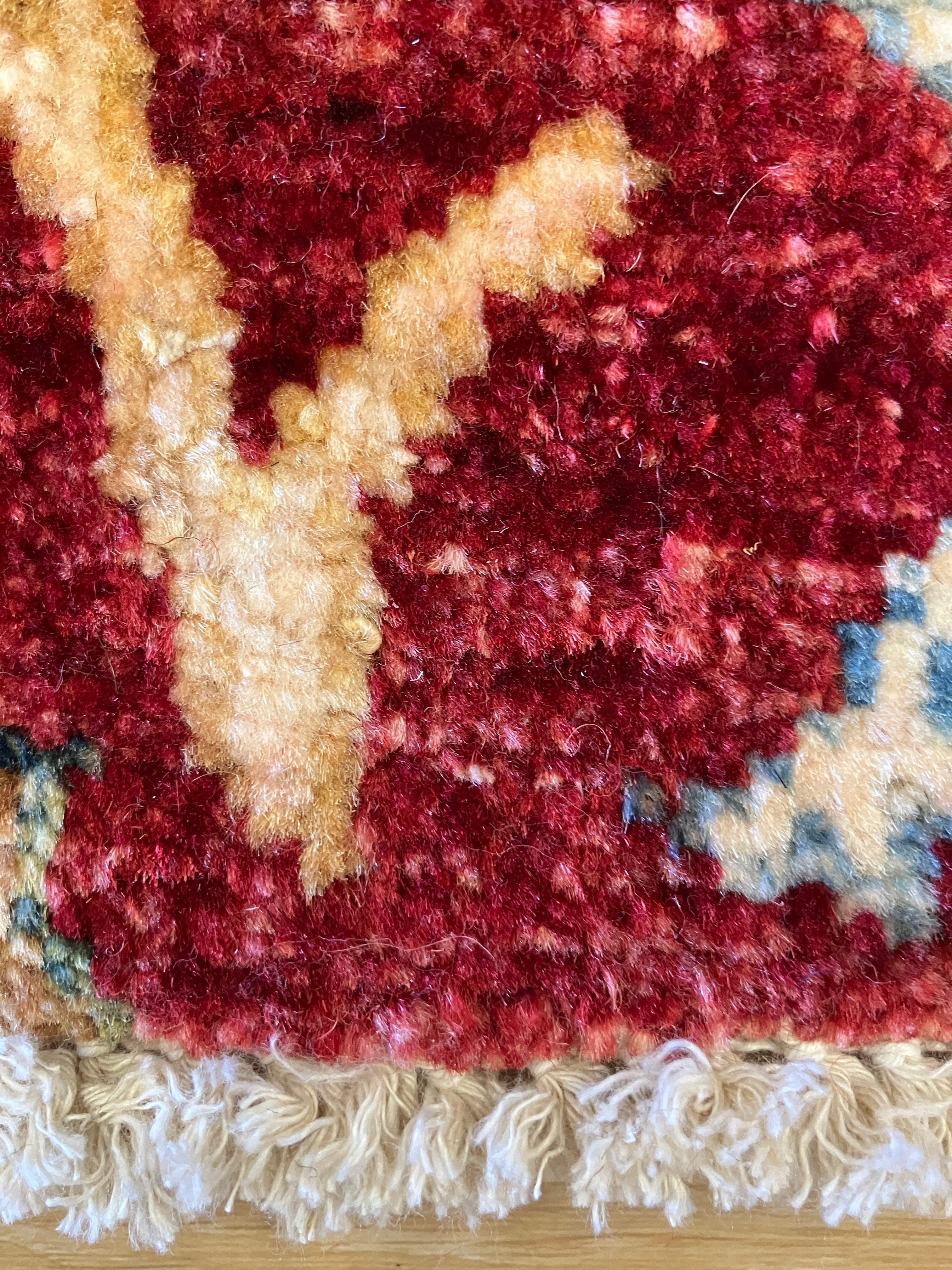 Nomad Collection - Exotic Birds of Paradise - 8' 02" x 9' 10" - Red Landscape Bird Scene - Hand Knotted Area Rug