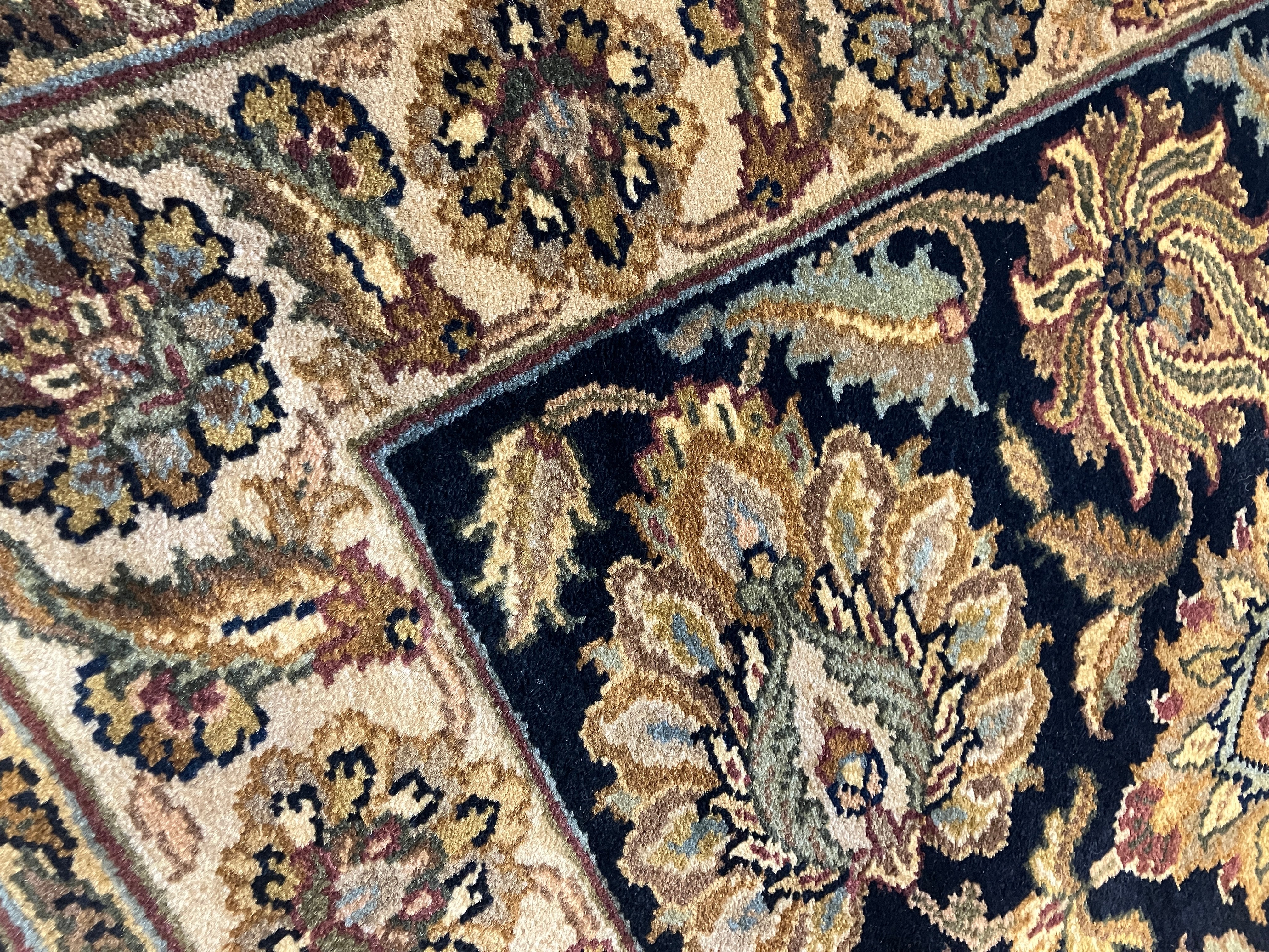 Royal Jaipur - 3' 03" x 5' 00" - Multicolor & Black - Hand Knotted Wool Area Rug - Traditional Classic Rug