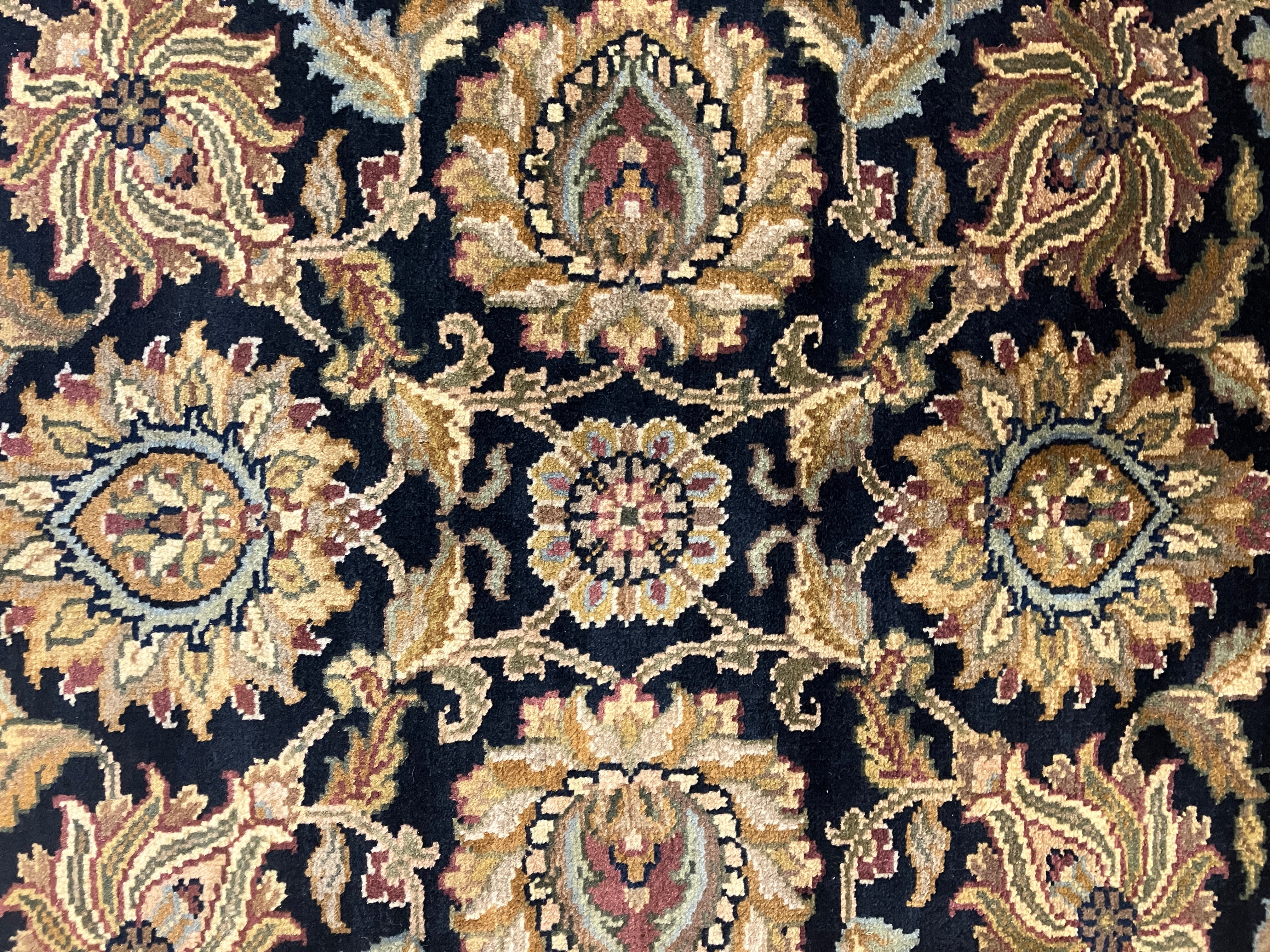 Royal Jaipur - 3' 03" x 5' 00" - Multicolor & Black - Hand Knotted Wool Area Rug - Traditional Classic Rug