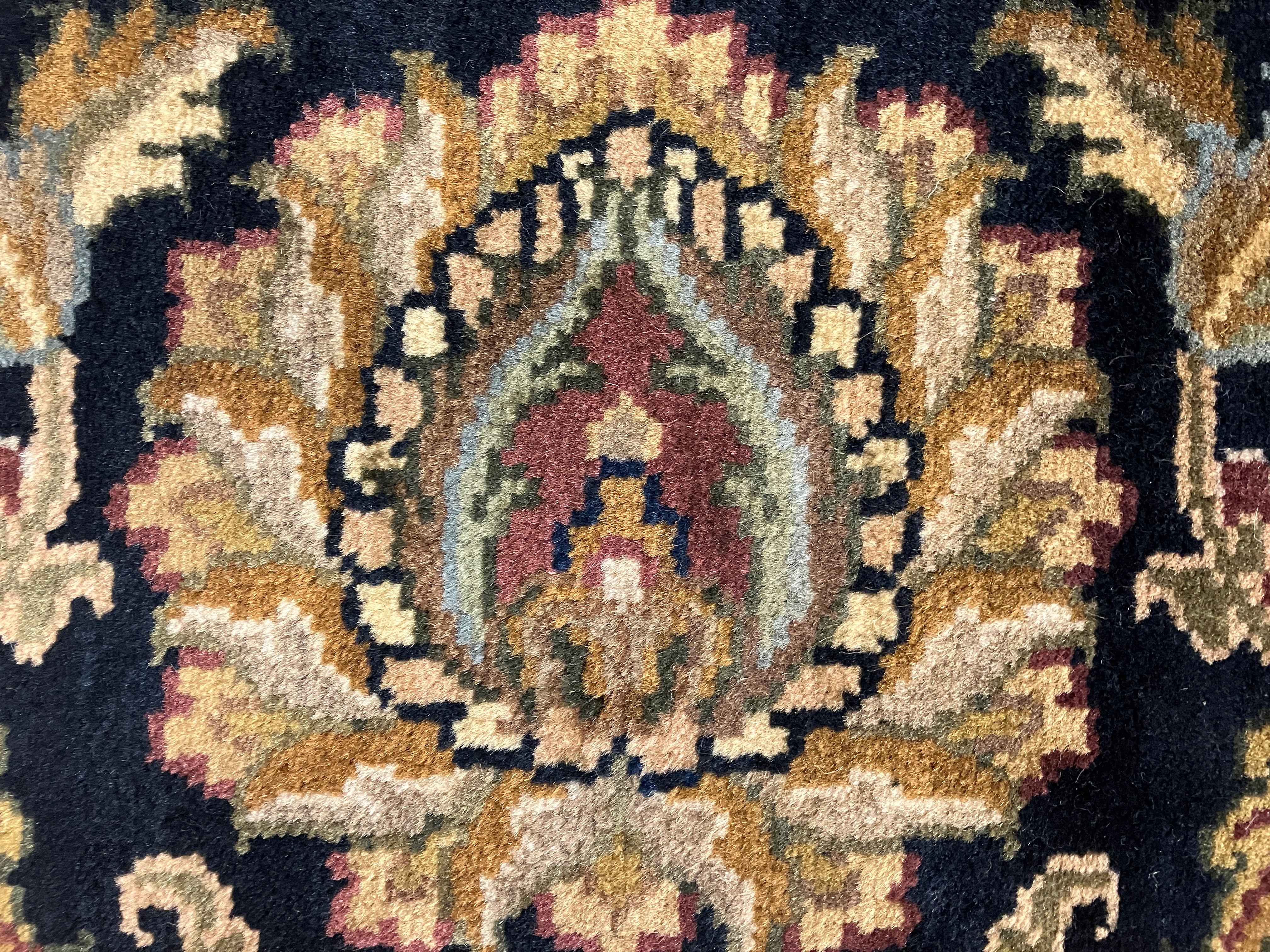 Royal Jaipur - 3' 03" x 5' 00" - Multicolor & Black - Hand Knotted Wool Area Rug - Traditional Classic Rug