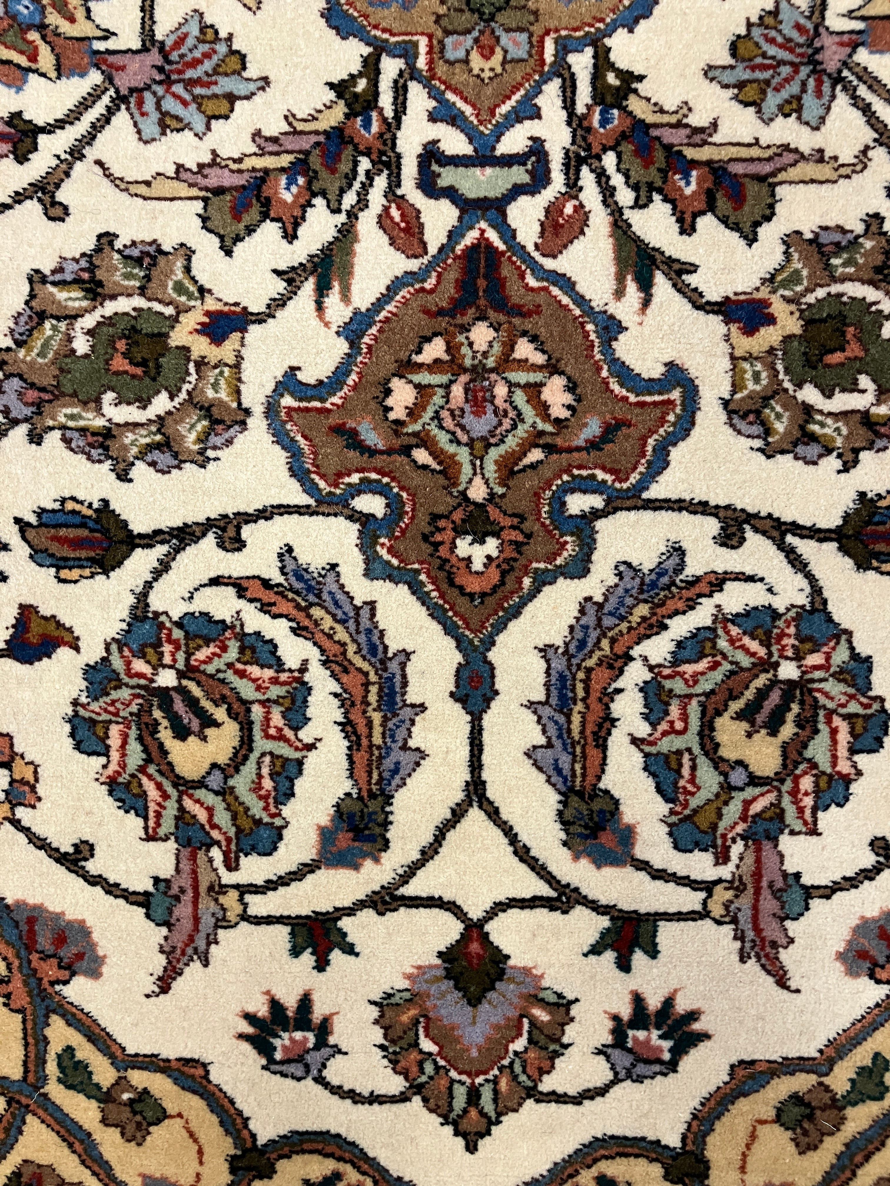Persian Tabriz - 4' 02" x 5' 10" - Multicolor Garden Design - Hand Knotted Wool Rug - Traditional Classic Persian Tabriz Rug