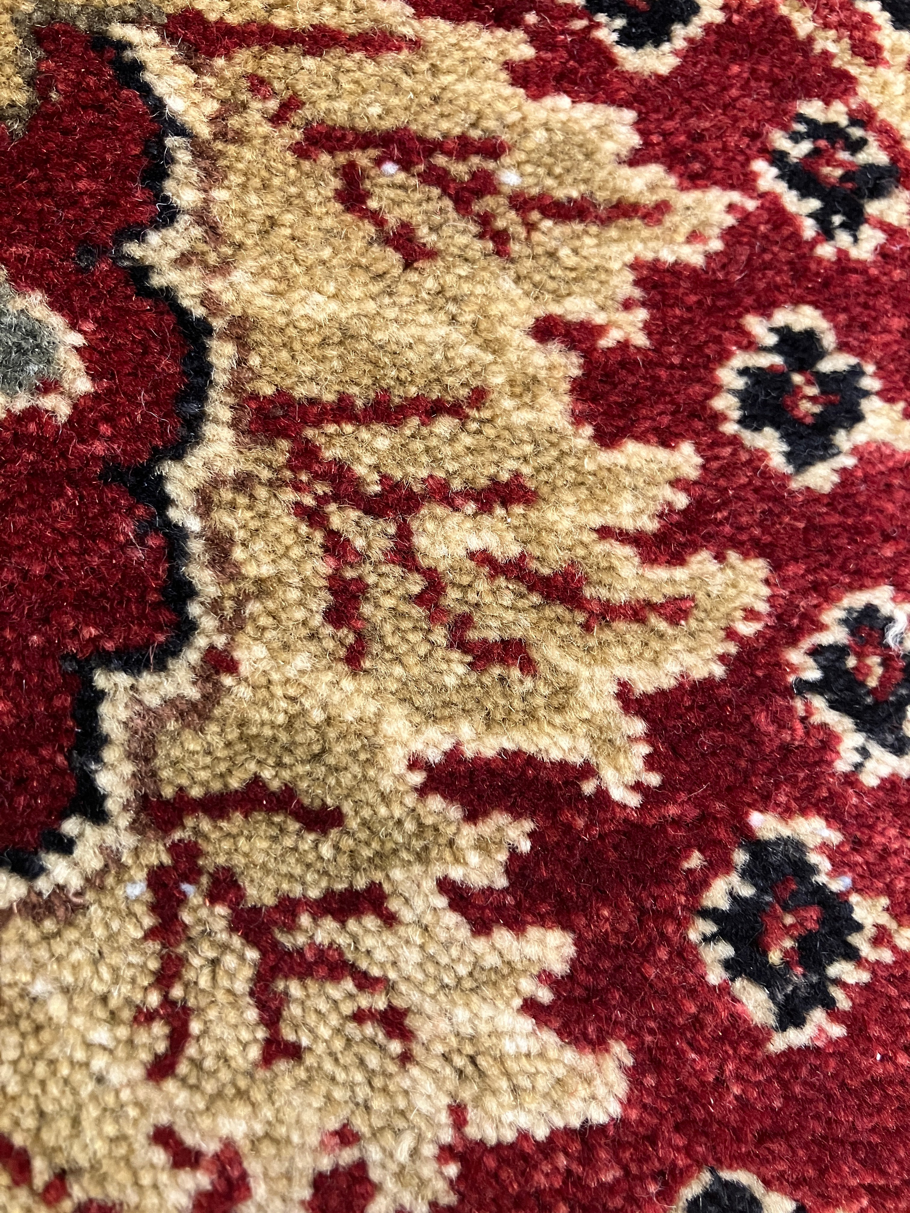 Maharaja - 8' 03" x 10' 00" - Red Beige Brown Green - Hand Knotted Wool Traditional Classic Rug
