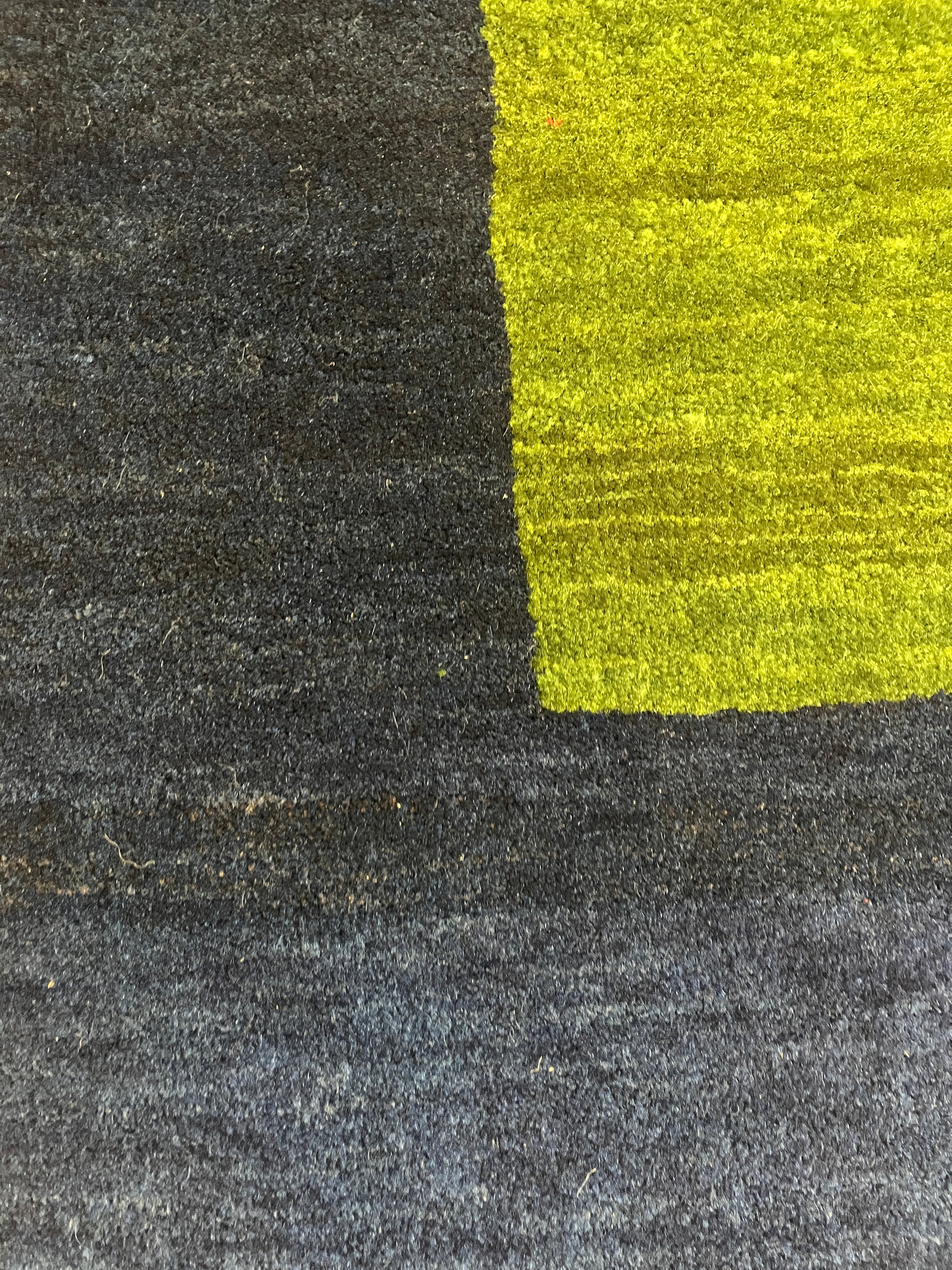 Sahara Collection - 7' 11" x 10' 01" - Blue Red Green Brown - Hand Knotted Wool Modern Block Striped Rug