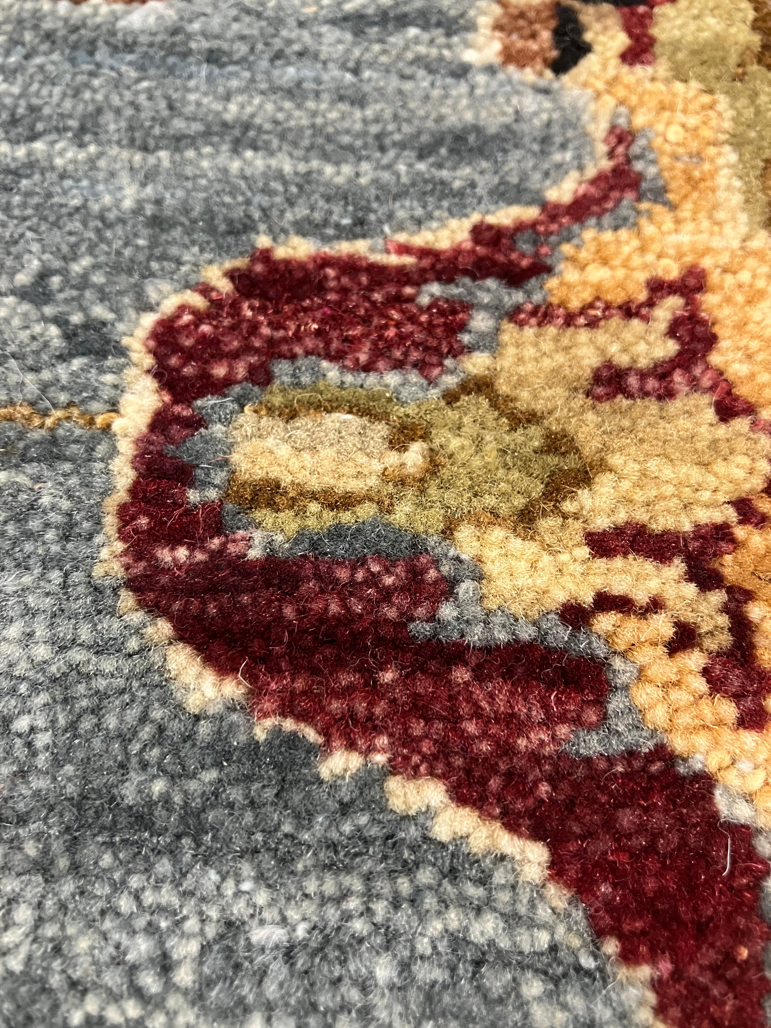 Royal Ziegler Mahal - 8' 03" x 10' 00" - Blue Grey Beige Brown Red - Hand Knotted Wool Traditional Classic Ziegler Rug