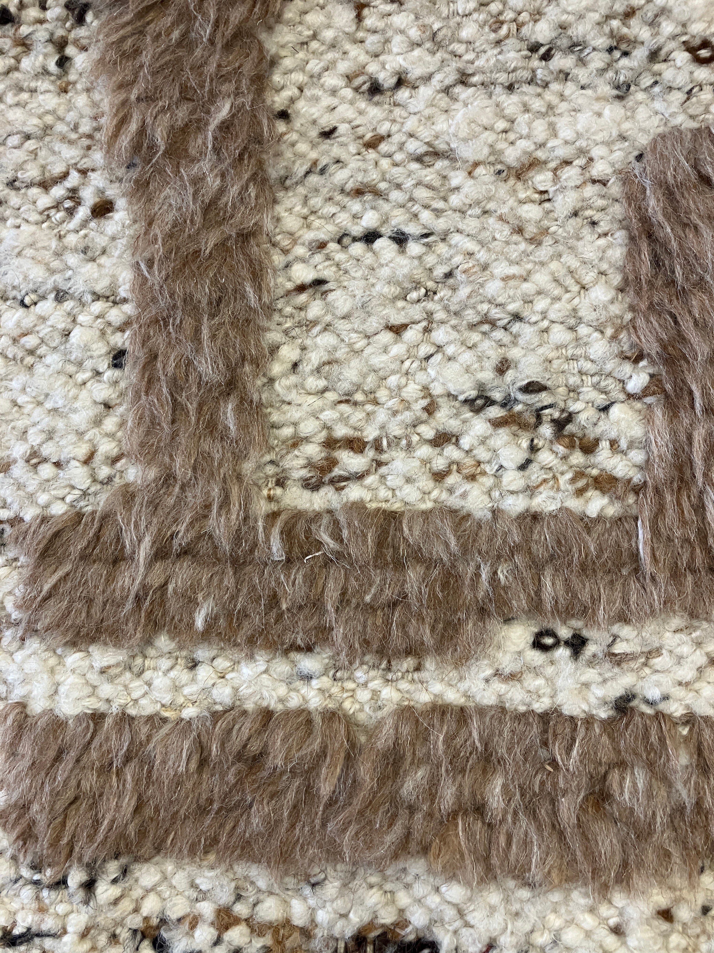 Atlas Collection - 8'x10' 9'x12' 10'x14' Area Rugs - Ivory Beige & Camel Wool Flat Weave Modern Rug - Handmade Area Rugs