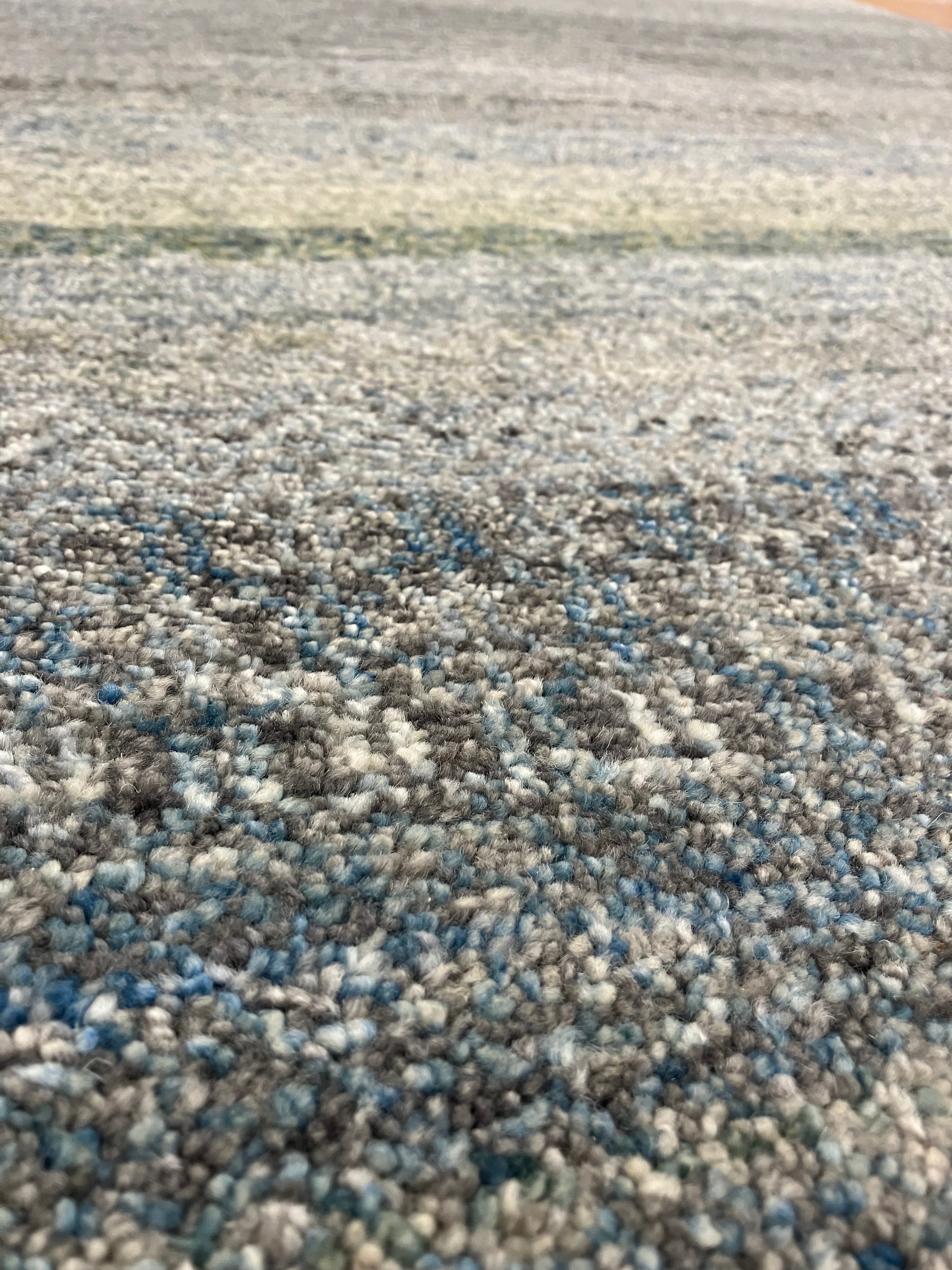 Ashton Collection - 2' 08" x 6' 00" Runner - Blue Green - Hand Knotted Modern Contemporary Wool Runner