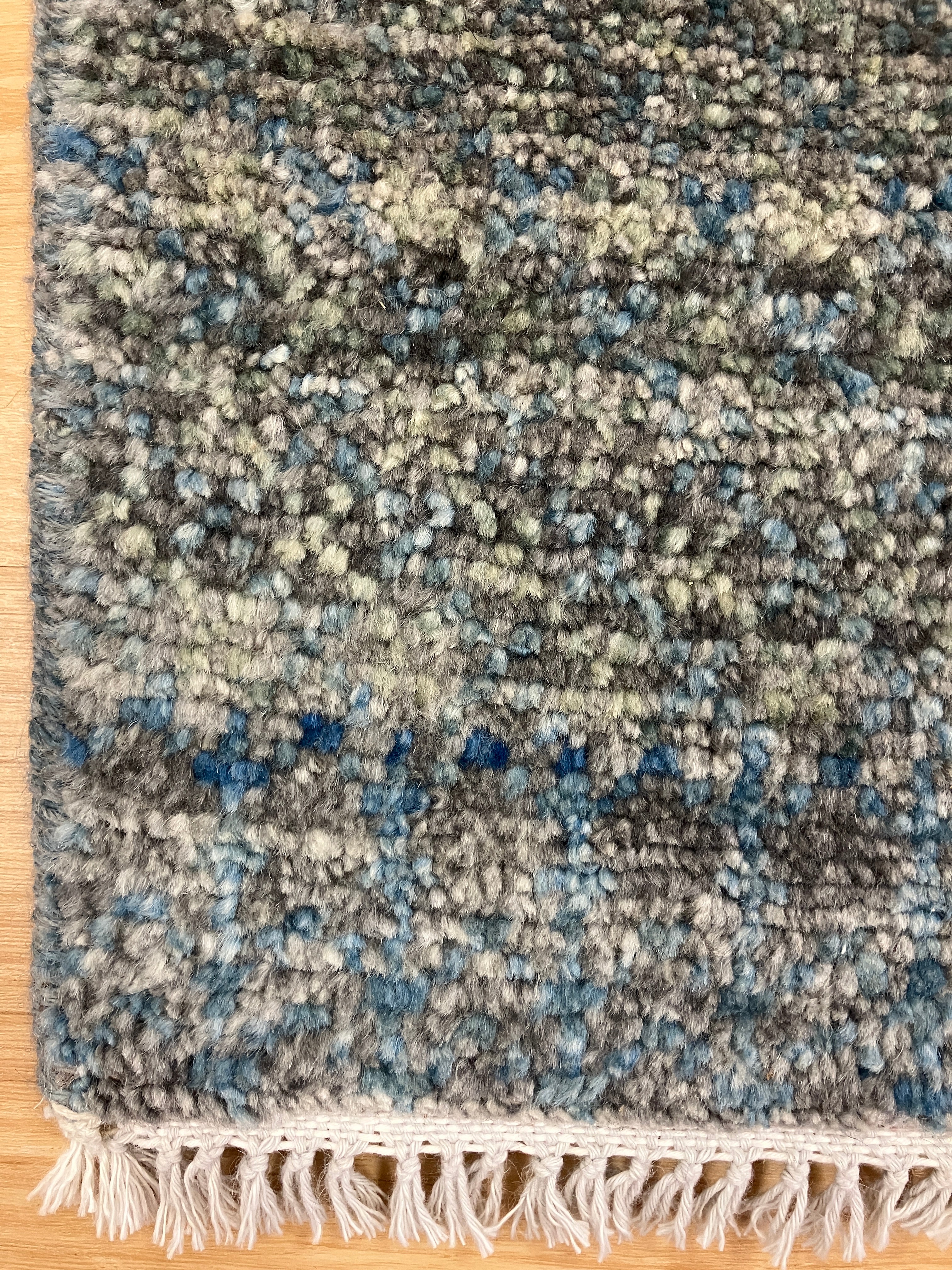 Ashton Collection - 3' 01" x 5' 00" Rug - Blue Green - Hand Knotted Modern Contemporary Wool Rug
