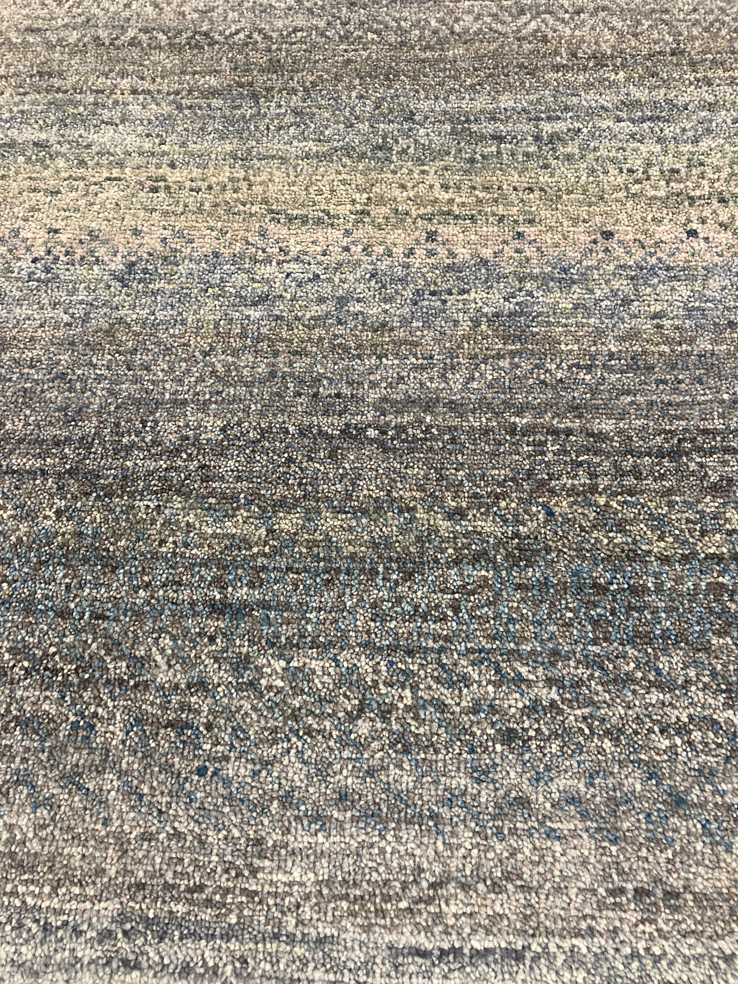 Ashton Collection - 3' 01" x 5' 00" Rug - Blue Green - Hand Knotted Modern Contemporary Wool Rug