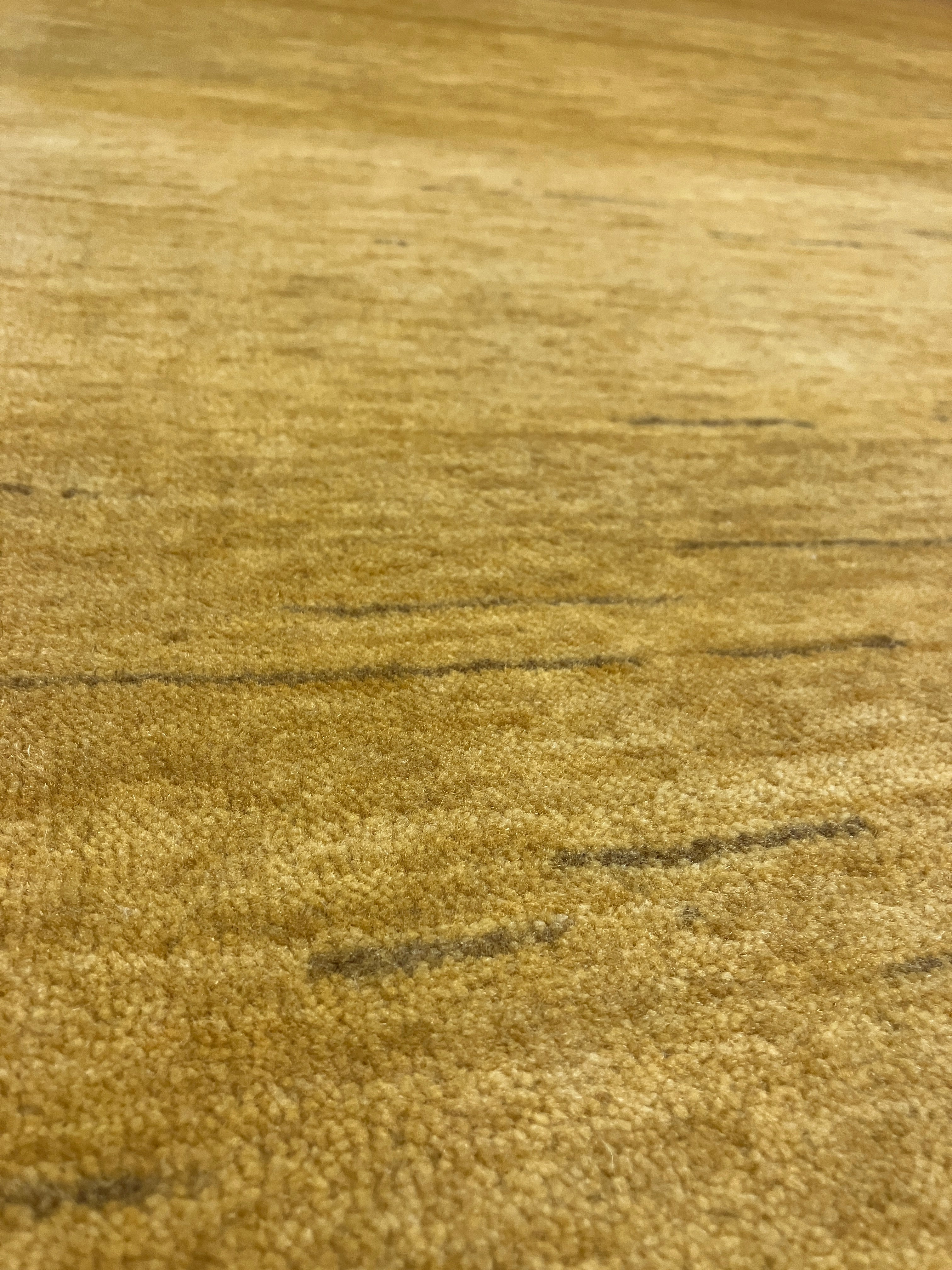 Sahara Collection - 4' x 6' Rug - Yellow to Gold - Hand Knotted with Hand Spun Wool - Modern Contemporary Wool Rug