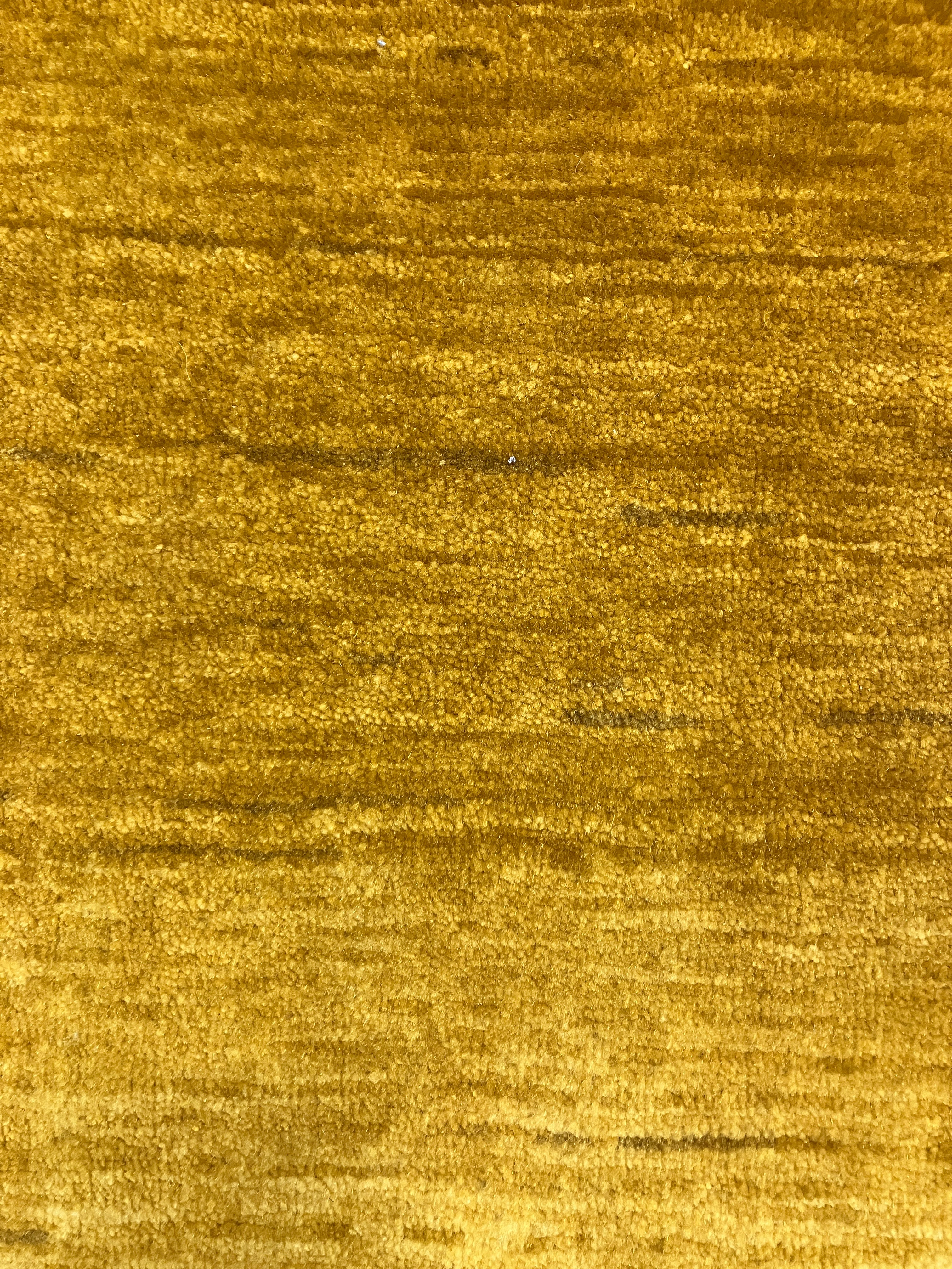 Sahara Collection - 4' x 6' Rug - Yellow to Gold - Hand Knotted with Hand Spun Wool - Modern Contemporary Wool Rug