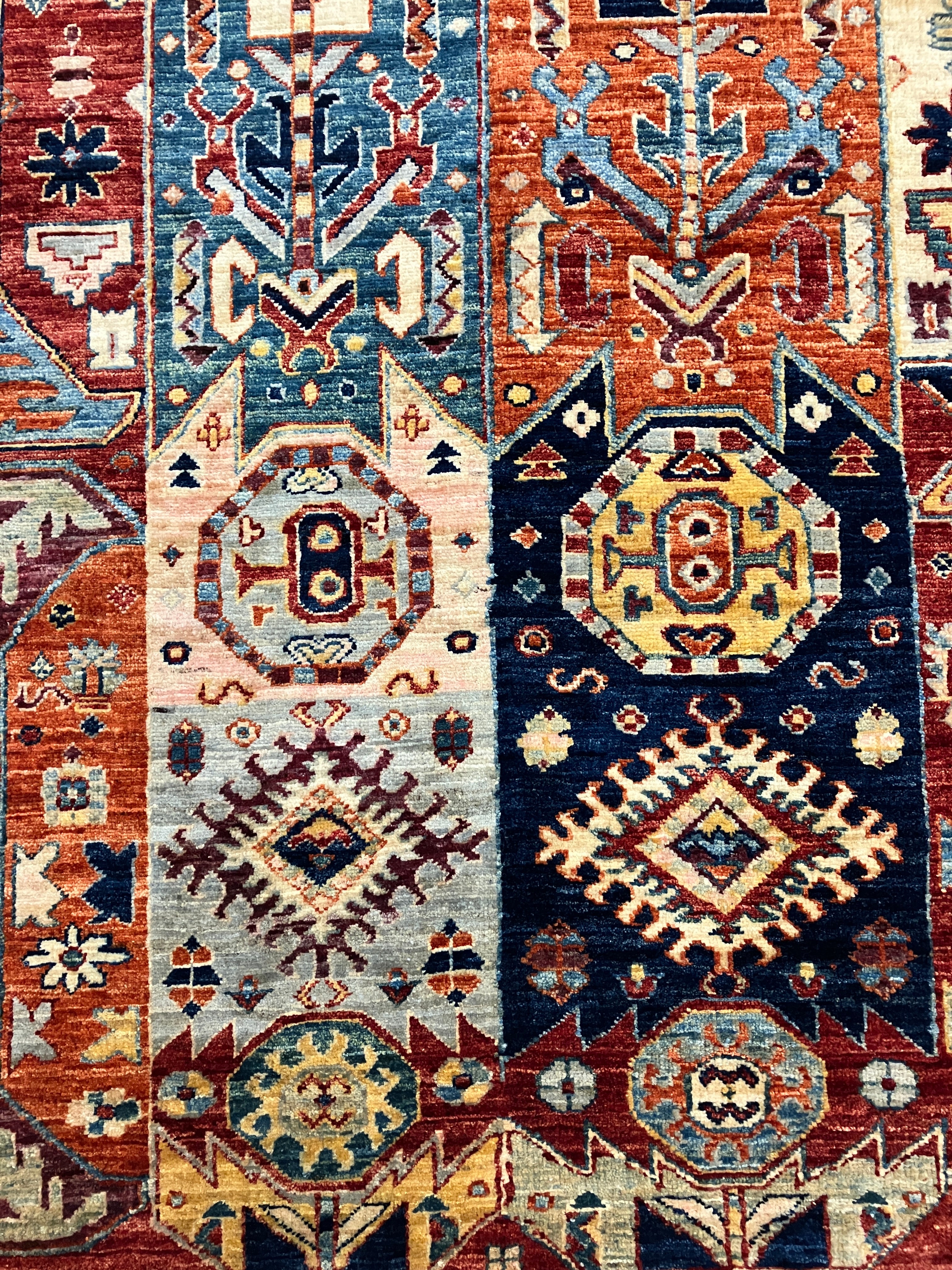 Aryana - 3' 10" x 5' 11" - Red Multicolor - Hand Knotted Aryana Area Rug - Traditional Classic Rug