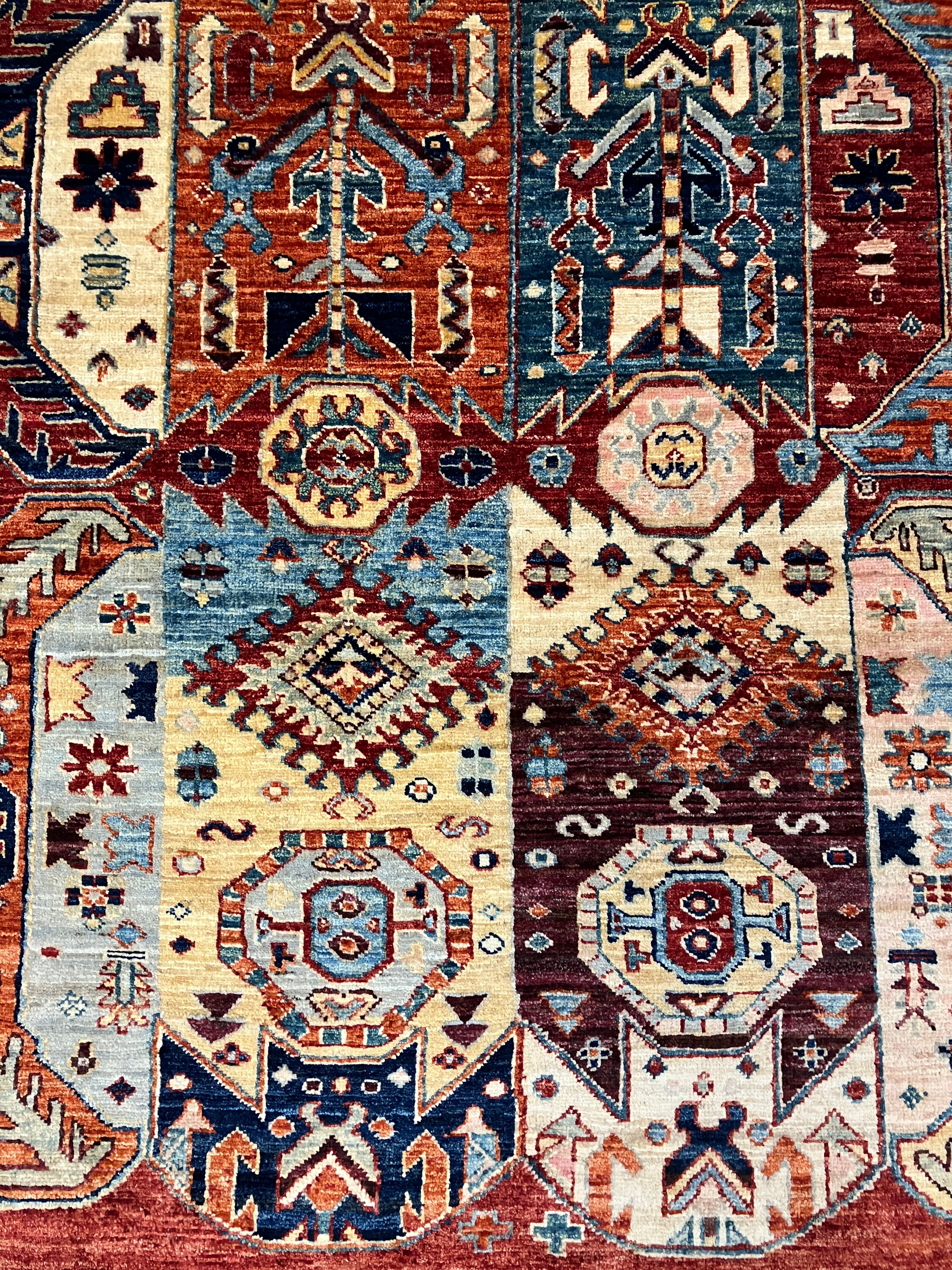 Aryana - 3' 10" x 5' 11" - Red Multicolor - Hand Knotted Aryana Area Rug - Traditional Classic Rug