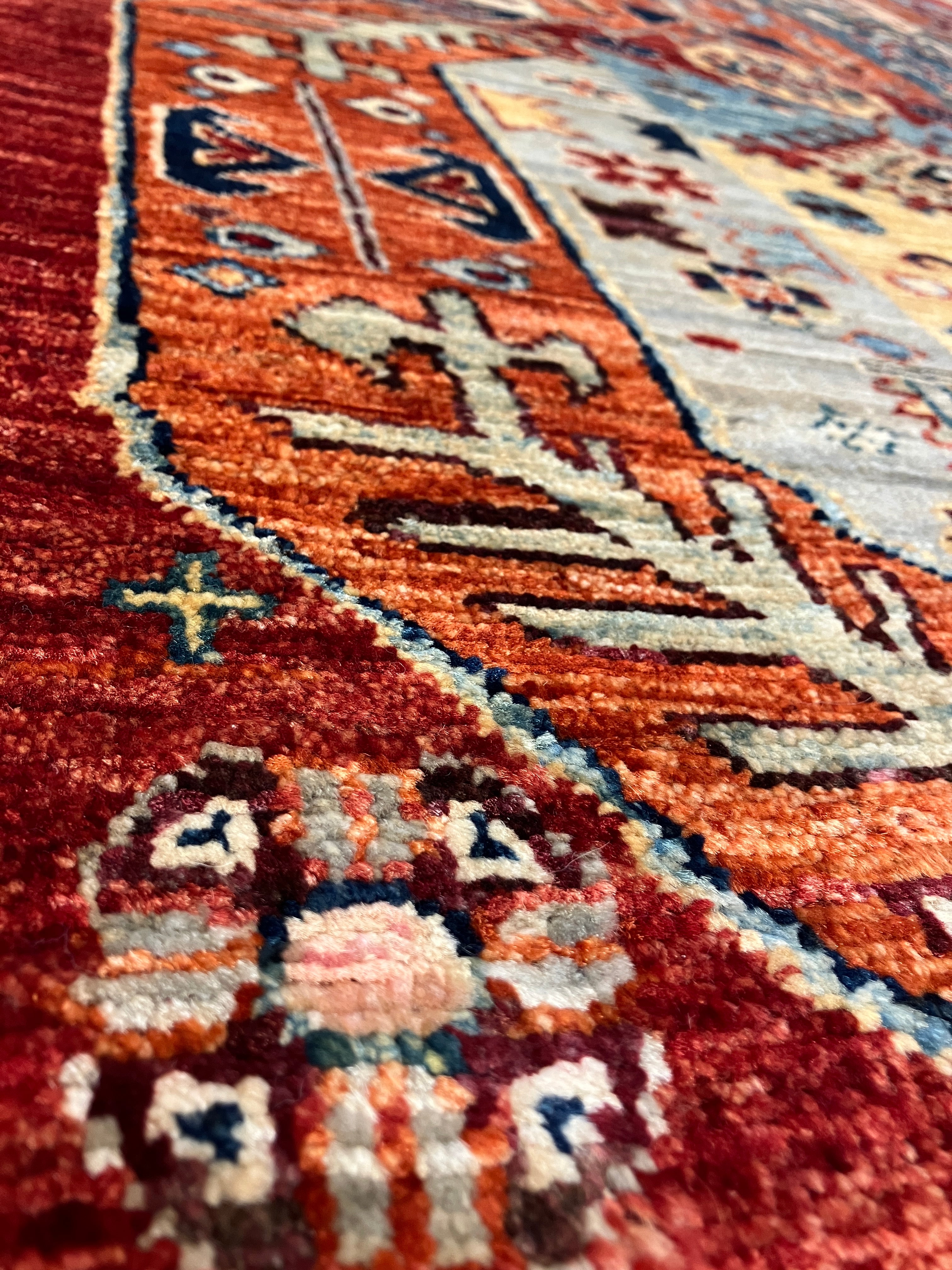 Aryana - 3' 10" x 5' 11" - Red Multicolor - Hand Knotted Aryana Area Rug - Traditional Classic Rug
