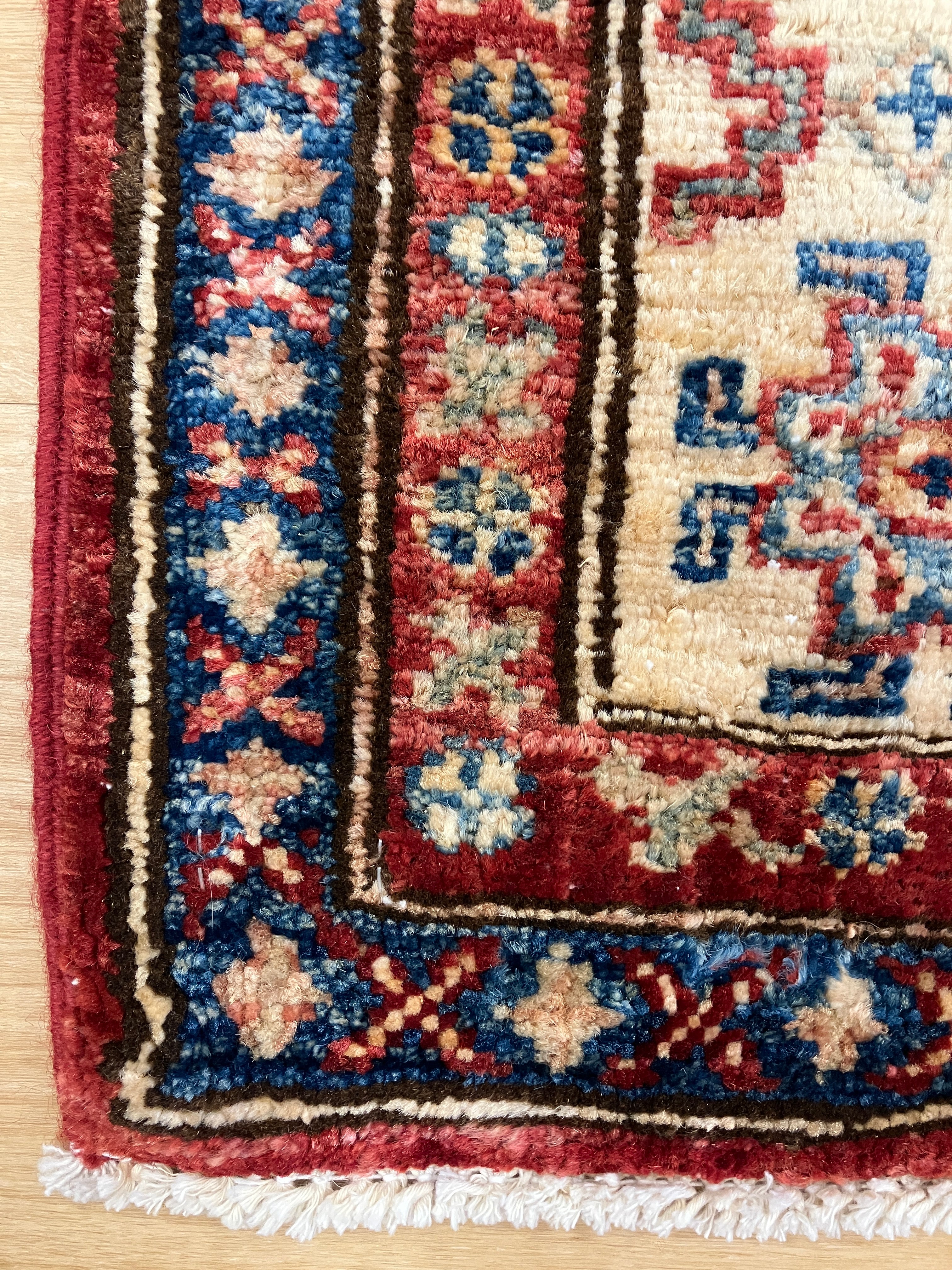 Super Kazak - 4' x 6' - Red Multicolor - Hand Knotted Wool Traditional Classic Super Kazak Rug