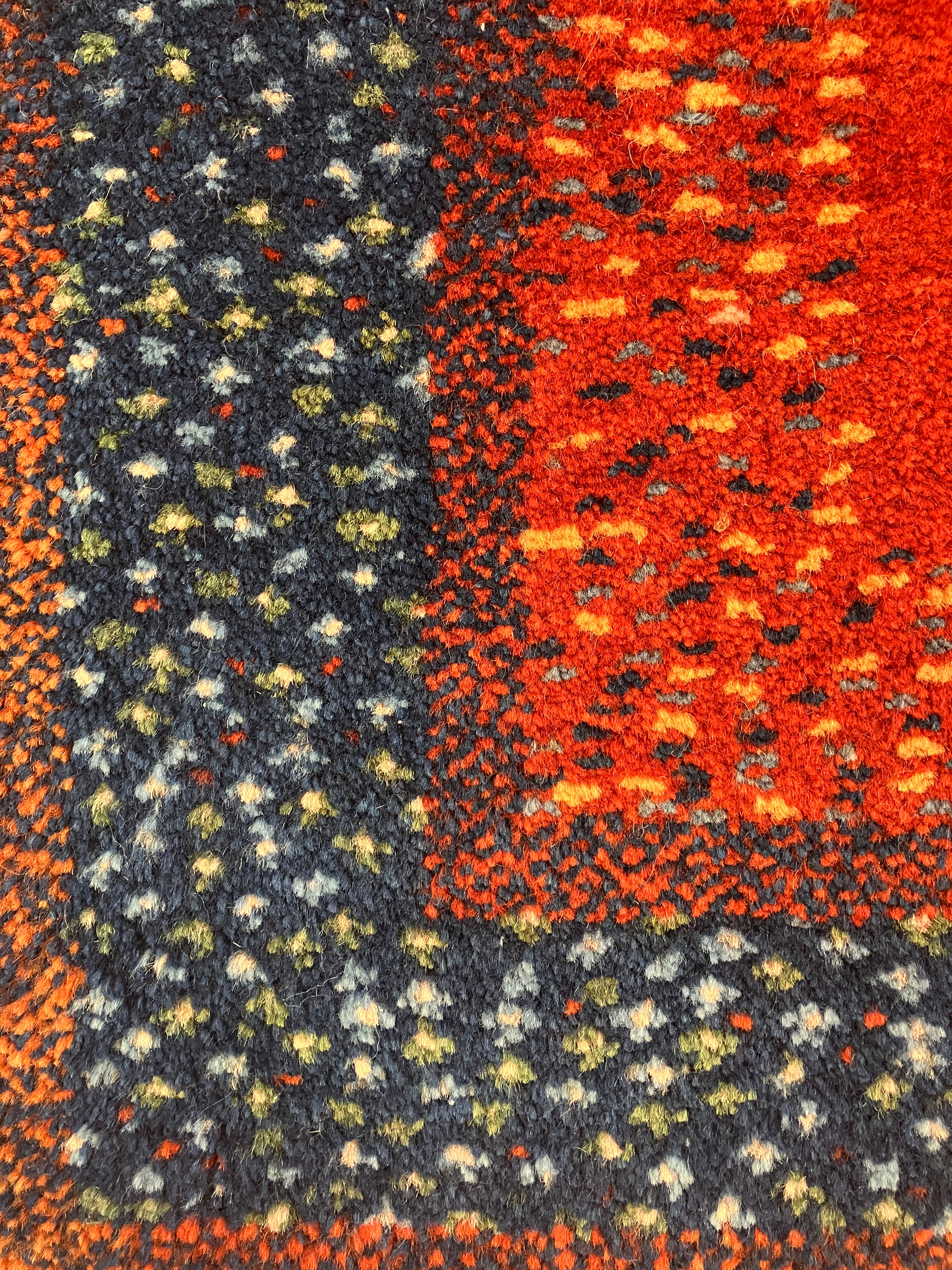Persian Gabbeh - 4' 00" x 5' 11" - Red & Blue Multicolor - Hand Knotted Tribal Wool Rug