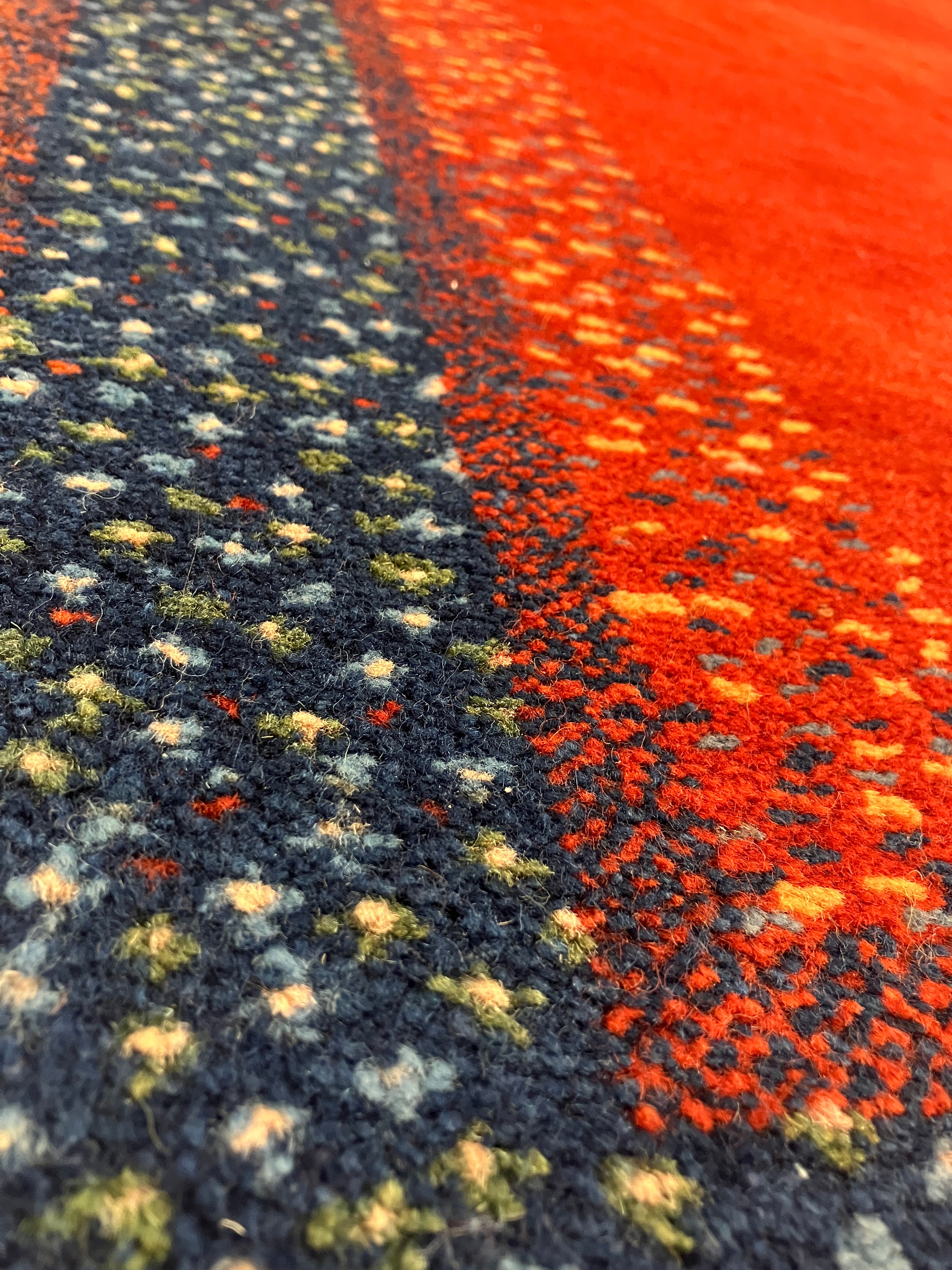 Persian Gabbeh - 4' 00" x 5' 11" - Red & Blue Multicolor - Hand Knotted Tribal Wool Rug