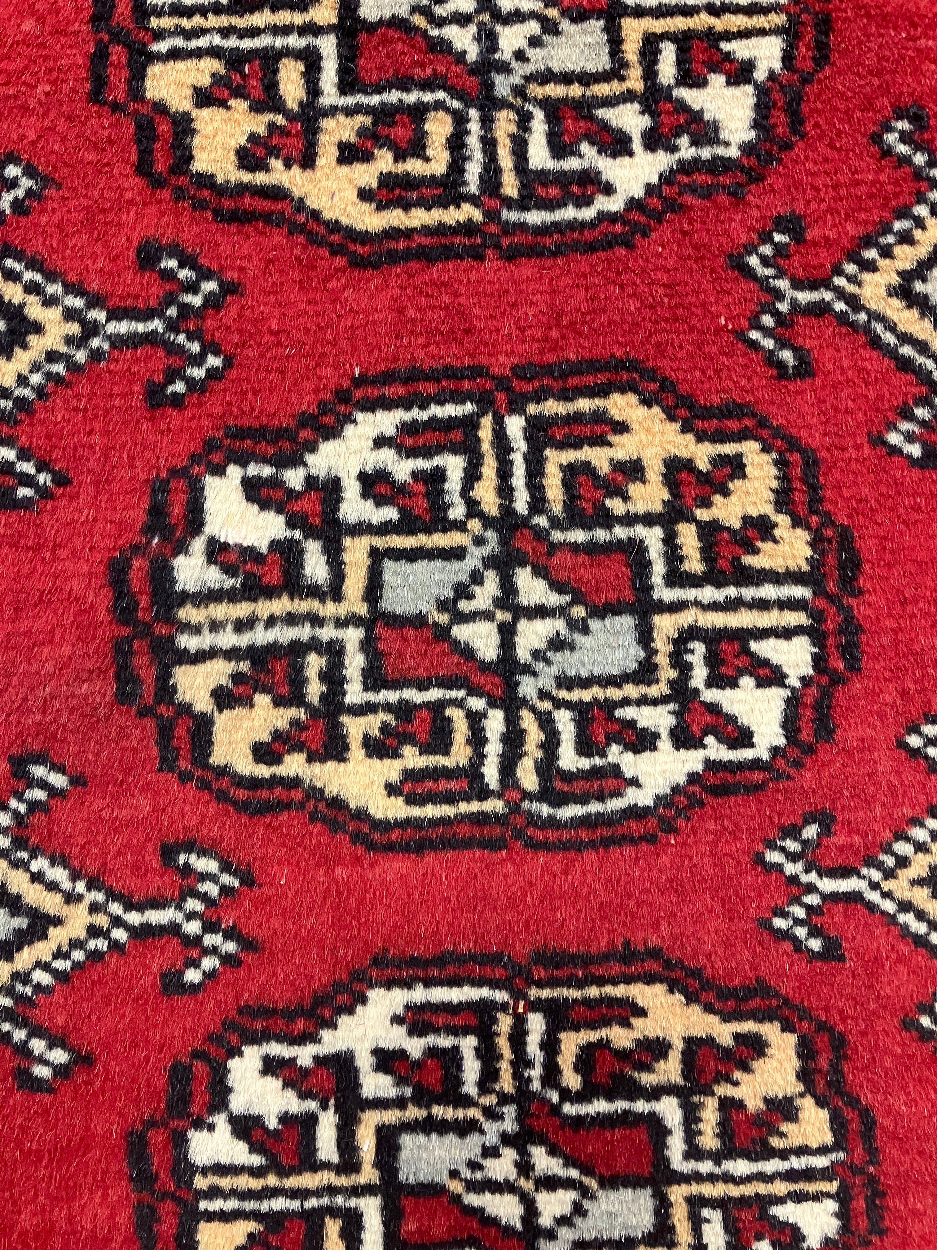 Bokhara - 2' 01" x 3' 00" Rug - Red & Black - Hand Knotted Traditional Classic Wool Rug