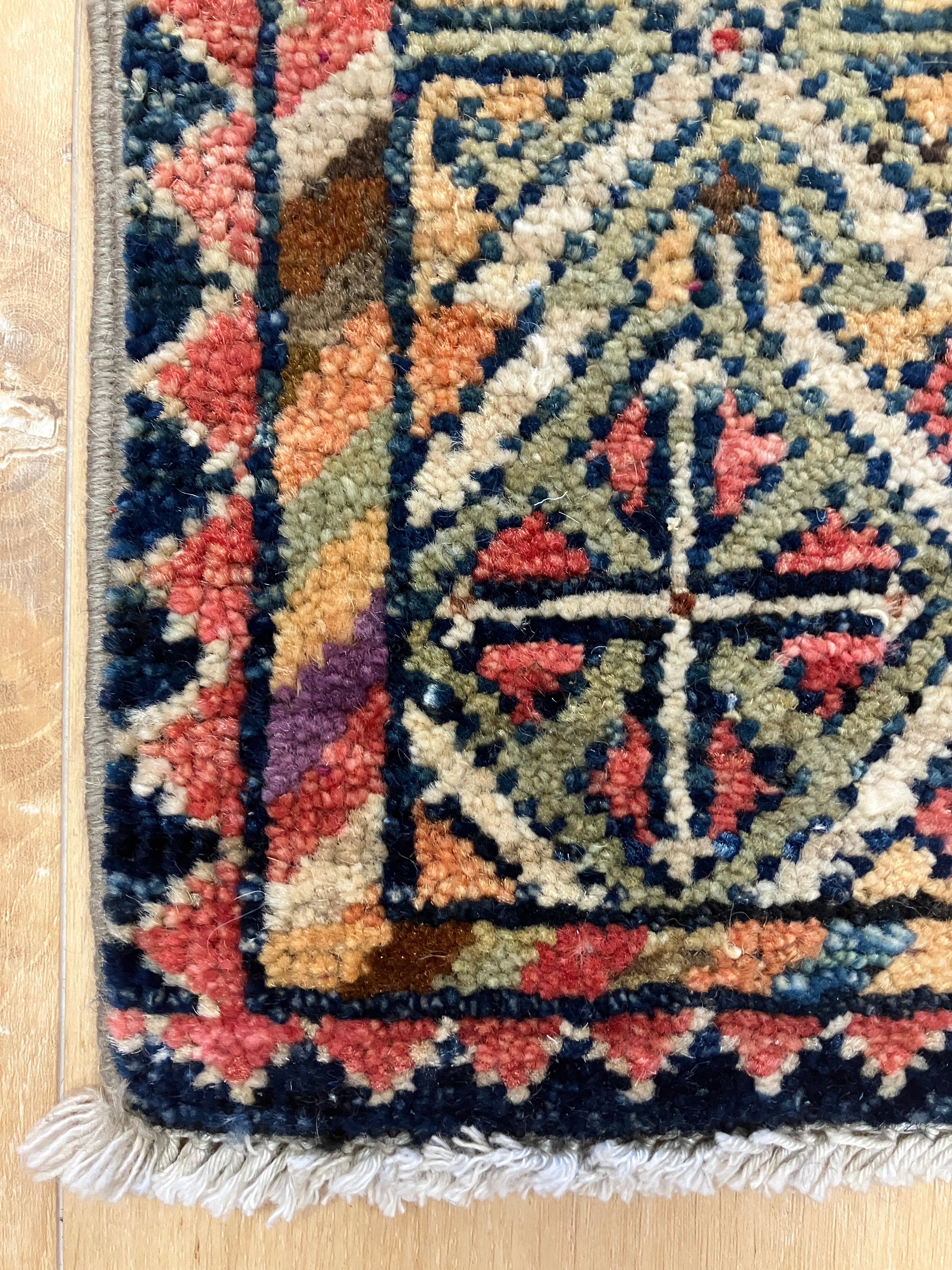 Nirvana Collection - 2' x 3' Rug - Rust Multicolor - Hand Knotted Traditional Classic Wool Rug