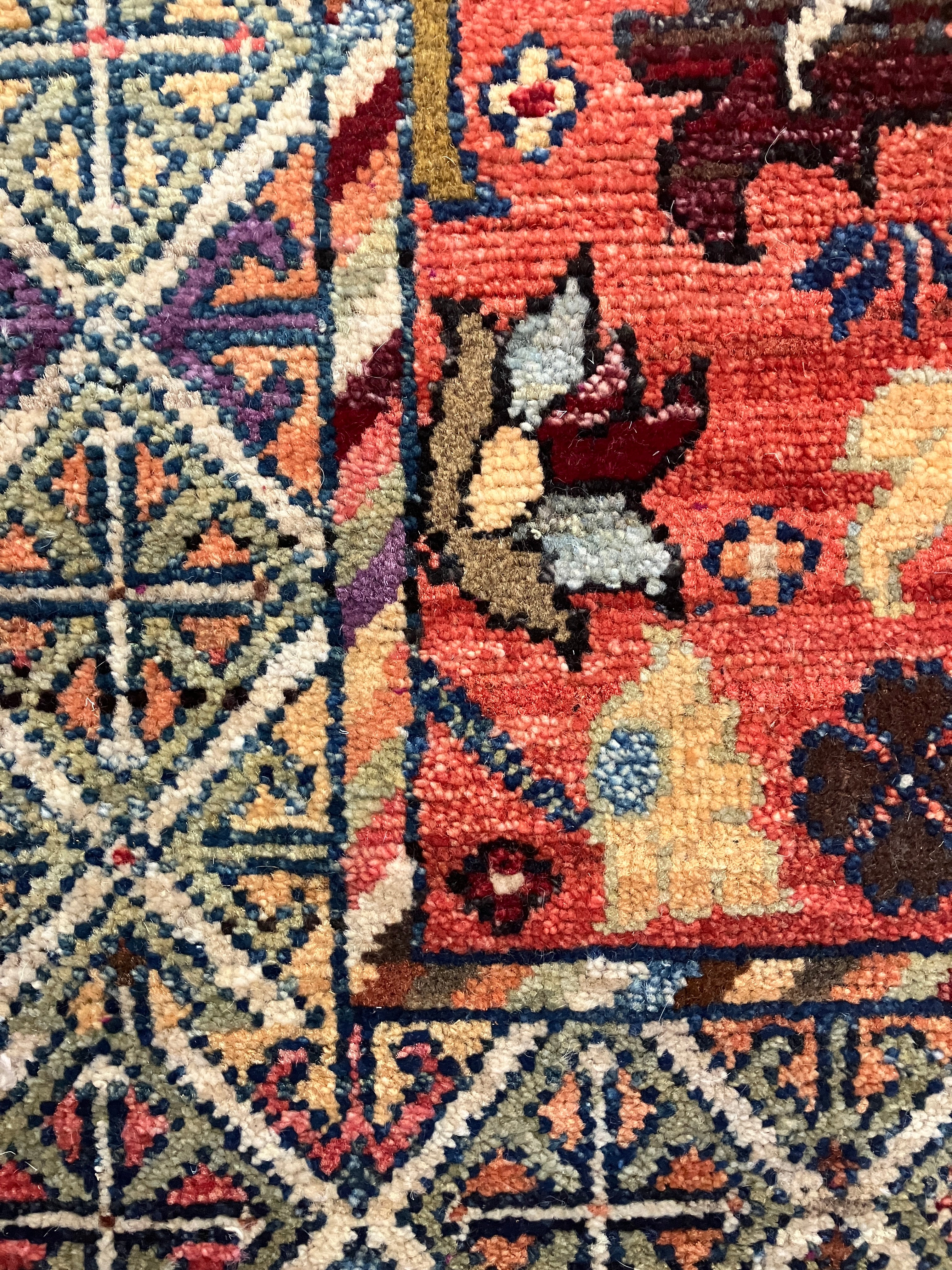 Nirvana Collection - 2' x 3' Rug - Rust Multicolor - Hand Knotted Traditional Classic Wool Rug