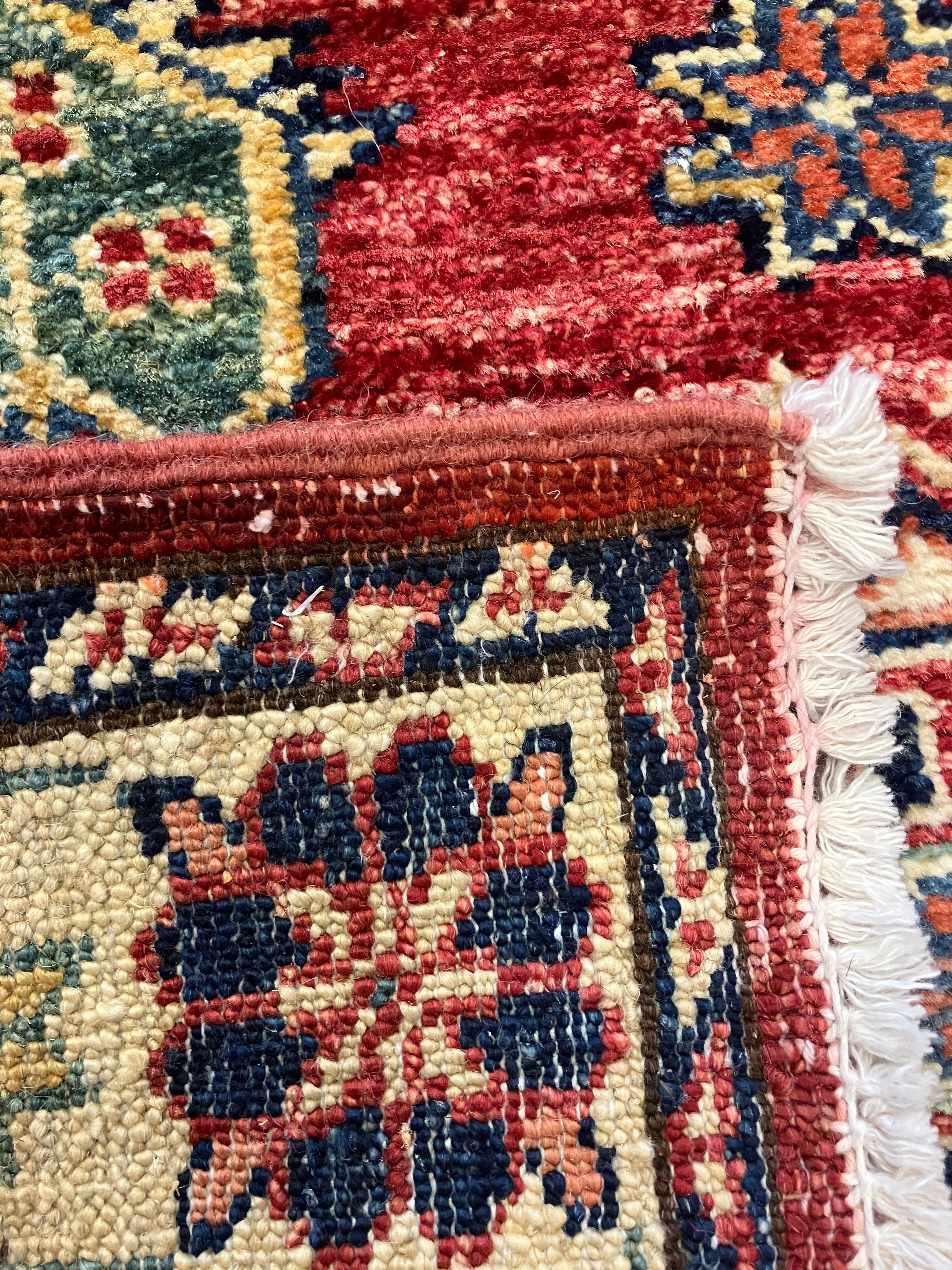 Super Kazak - 2' 03" x 3' 00" Rug - Red Multicolor - Hand Knotted Traditional Classic Wool Kazak Rug