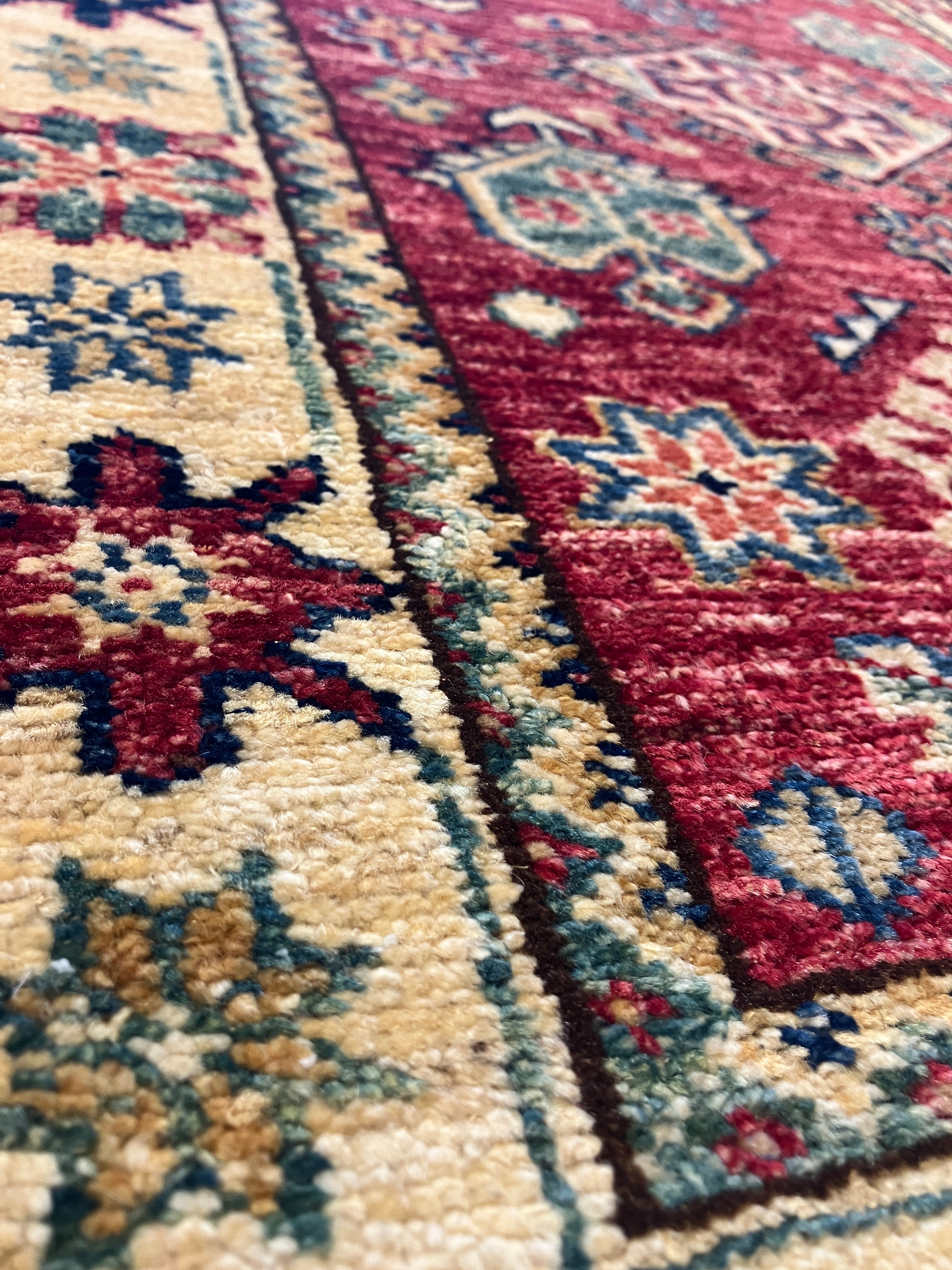Super Kazak - 2' 03" x 3' 00" Rug - Red Multicolor - Hand Knotted Traditional Classic Wool Kazak Rug