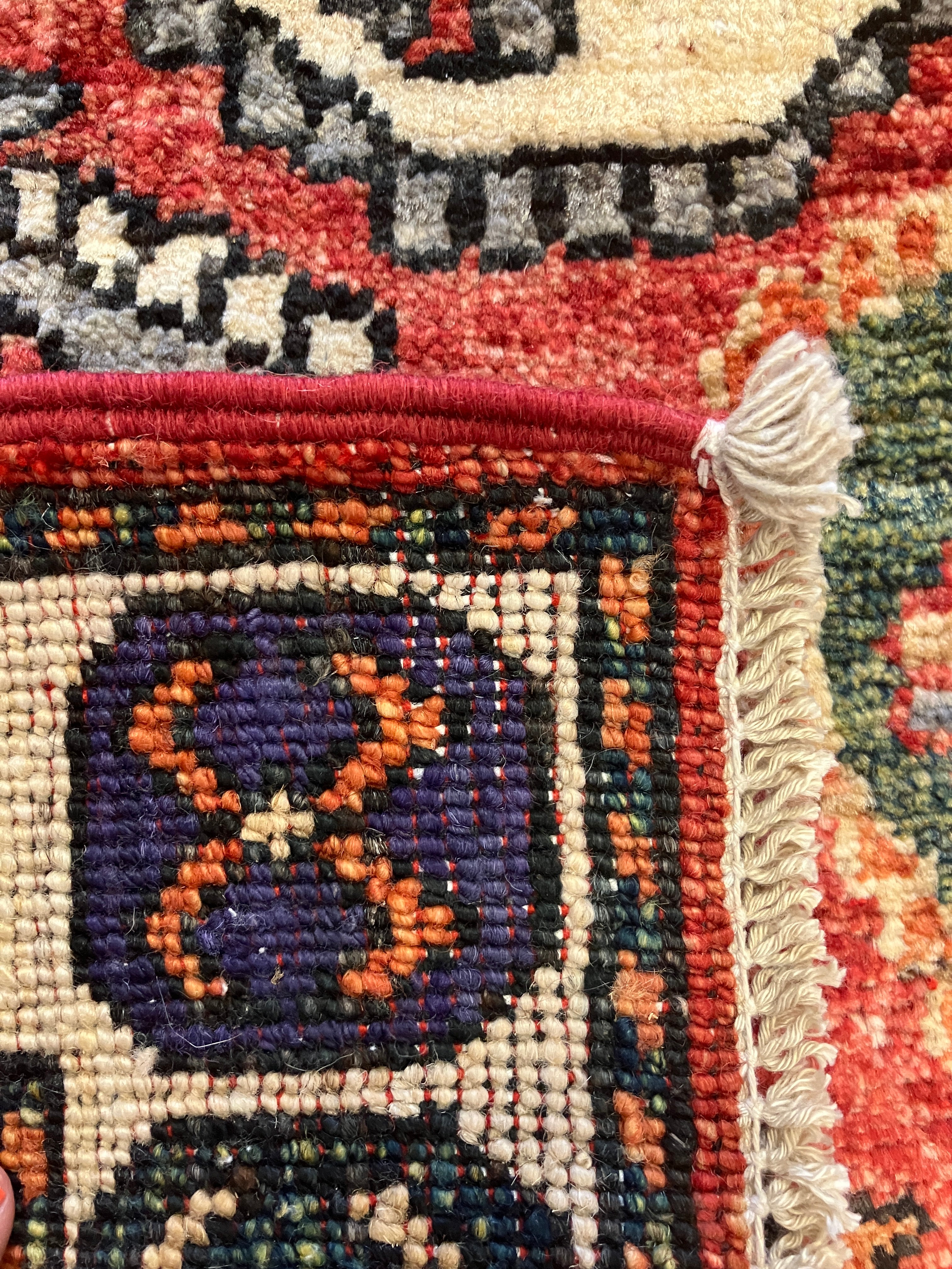 Nirvana Collection - 2' x 3' Rug - Red Multicolor - Hand Knotted Traditional Classic Wool Rug