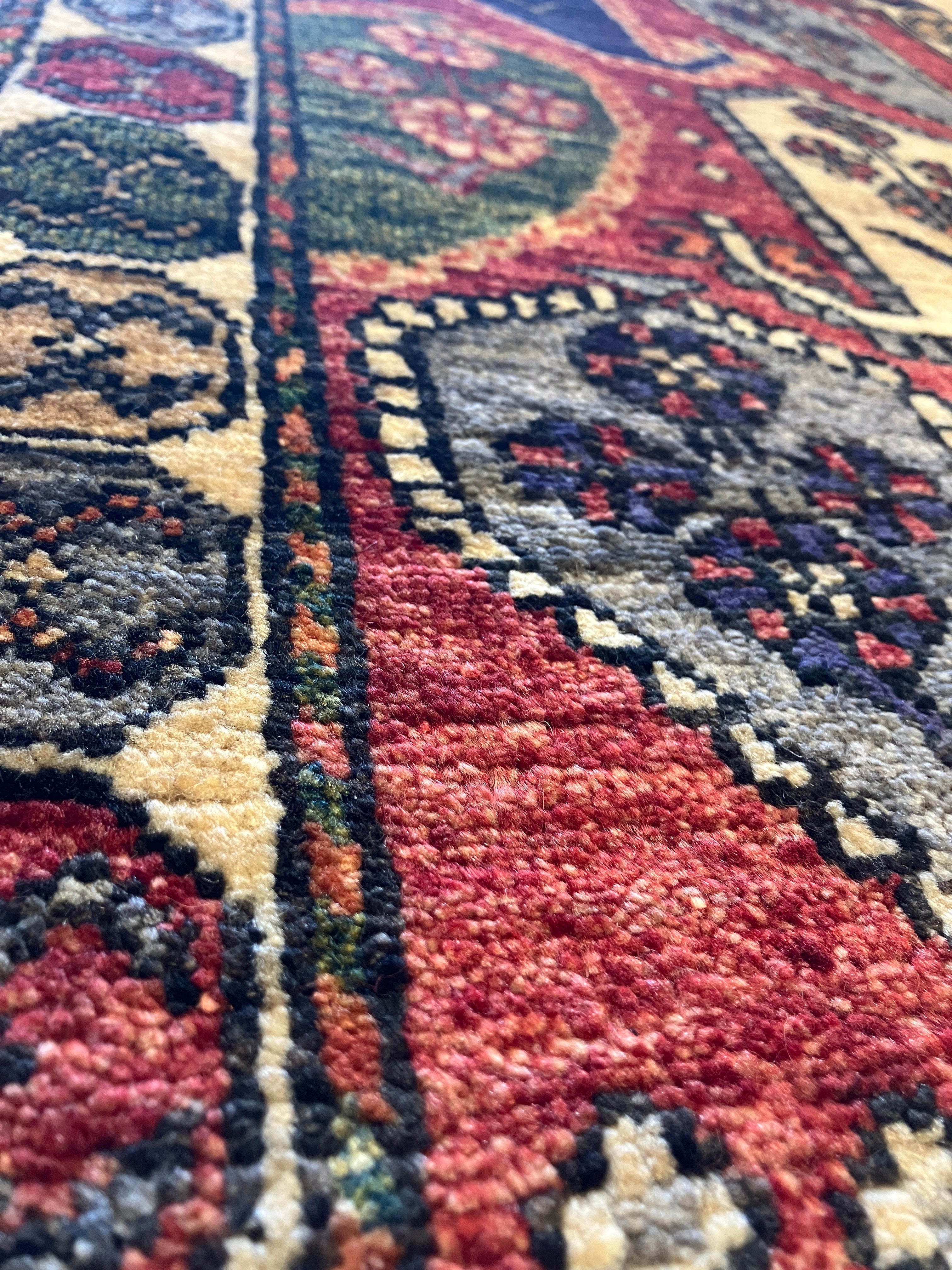 Nirvana Collection - 2' x 3' Rug - Red Multicolor - Hand Knotted Traditional Classic Wool Rug