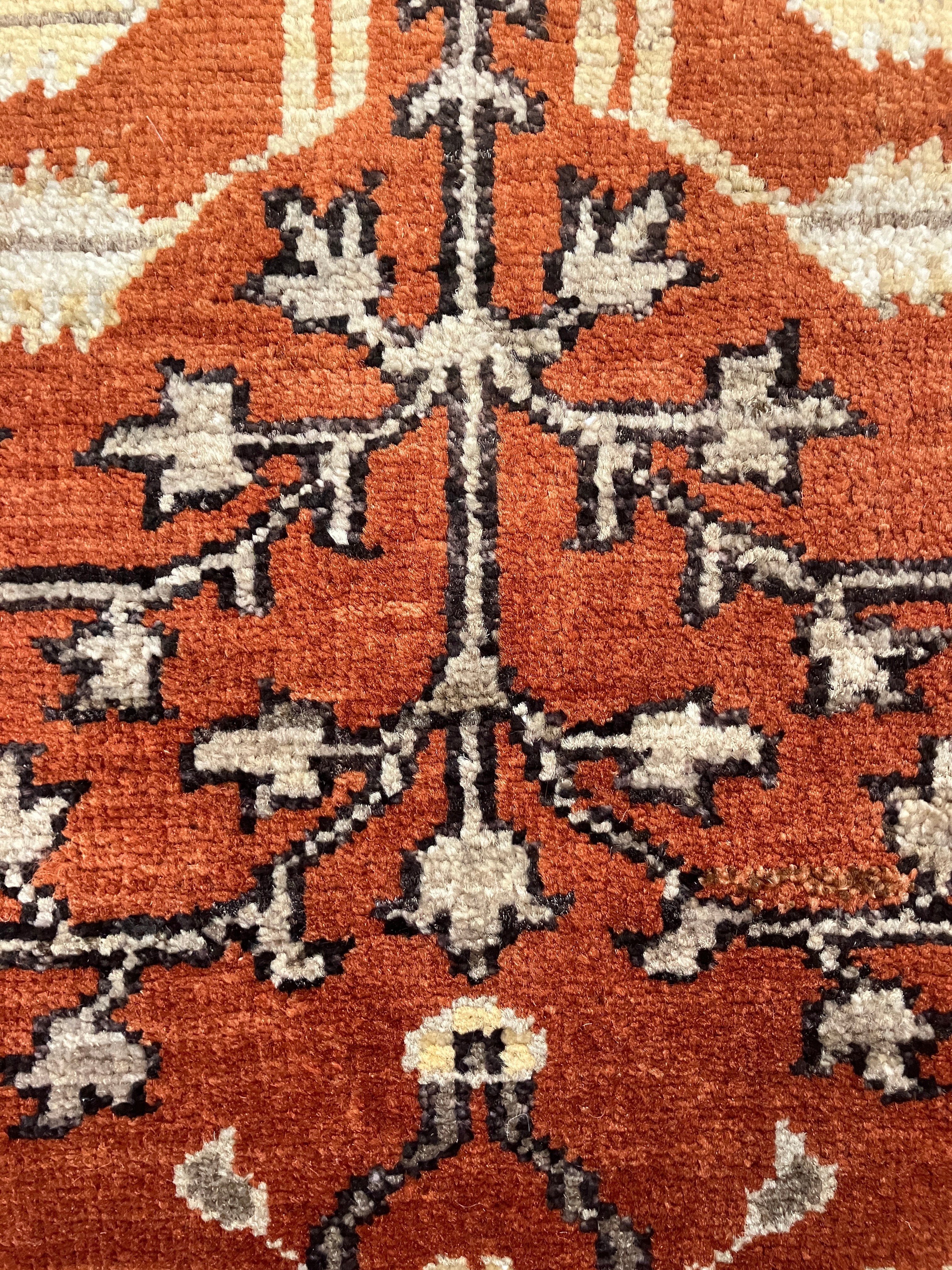 Oushak - 2' 02" x 3' 00" Rug - Earthy Orange, Grey & Ivory - Hand Knotted Traditional Classic Wool Rug