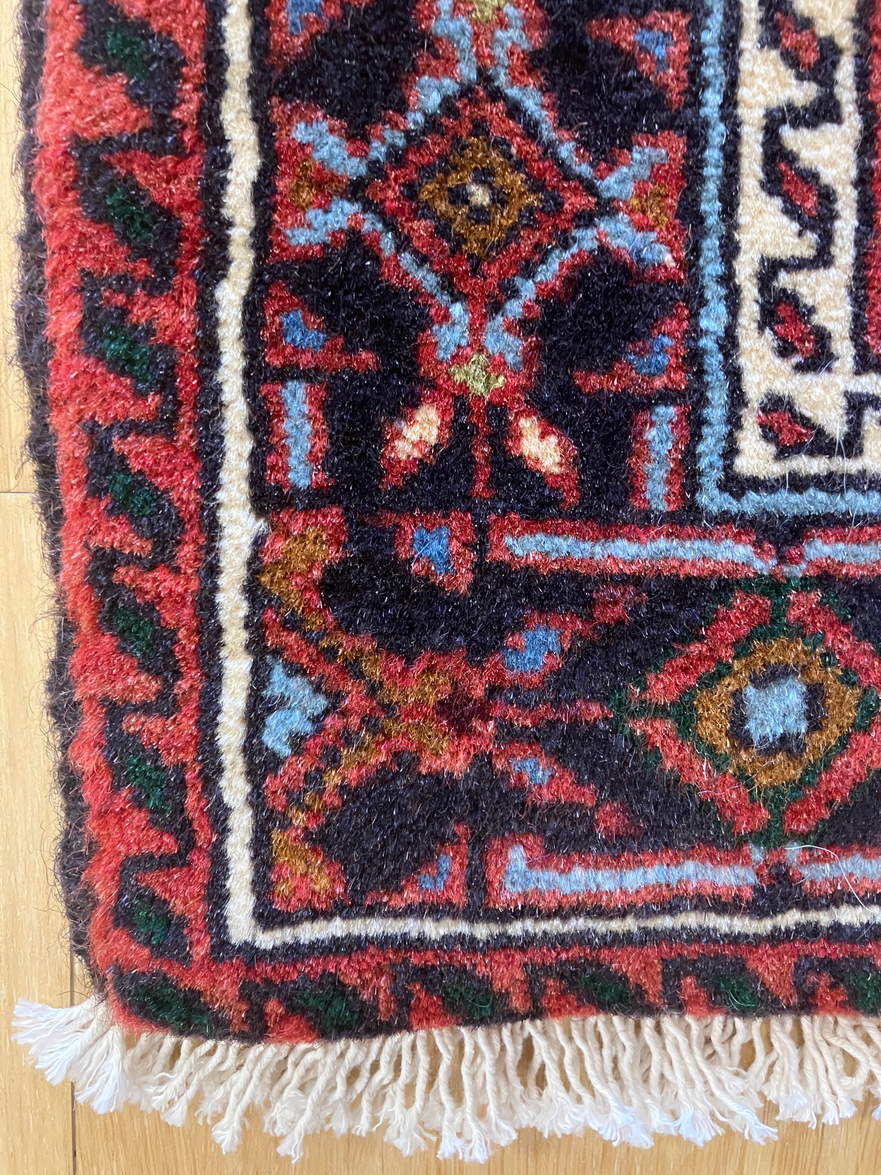 Persian Gholtogh - 2' 00" x 2' 08" Rug - Red Multicolor - Hand Knotted Traditional Classic Persian Wool Rug