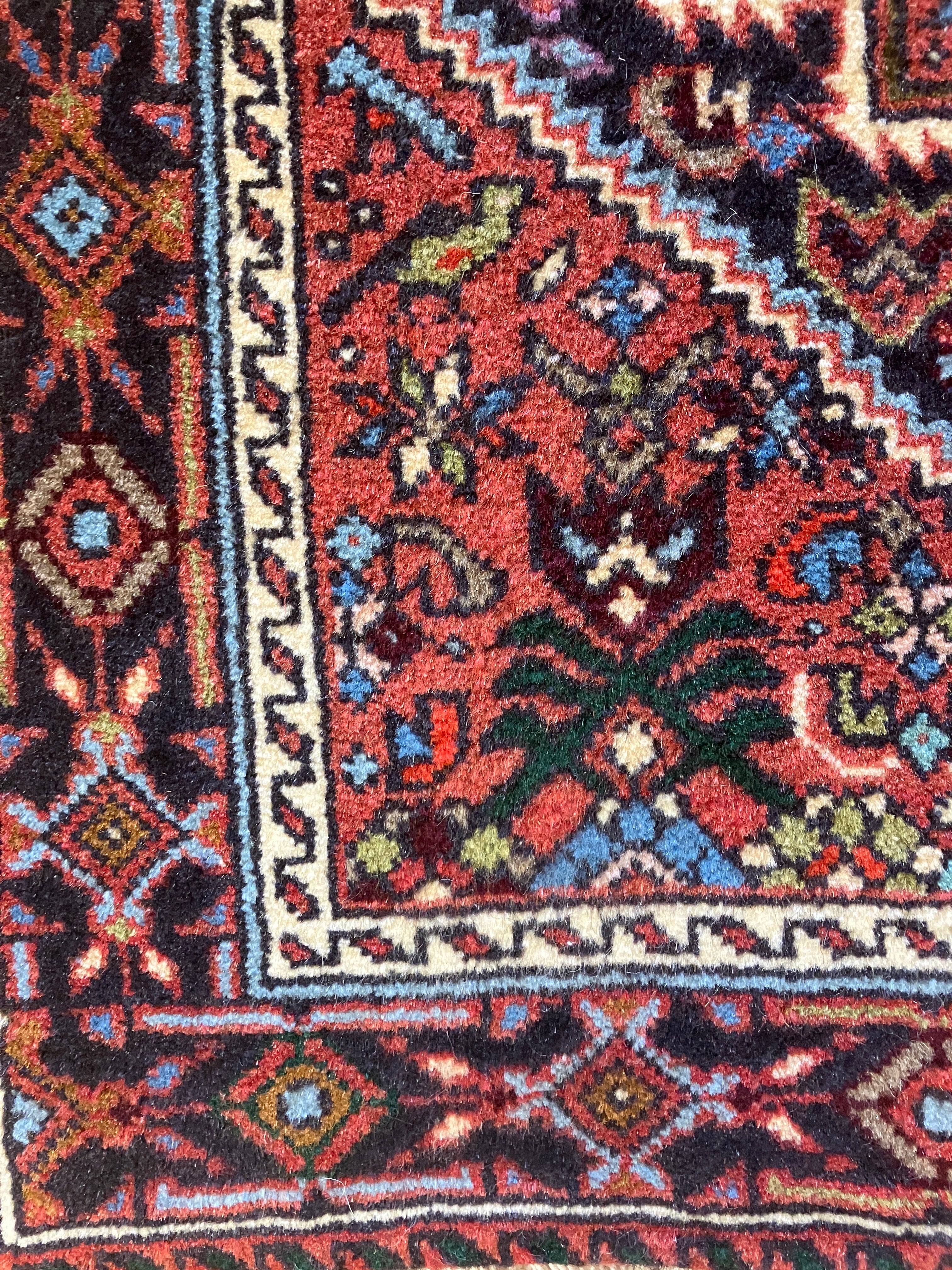 Persian Gholtogh - 2' 00" x 2' 08" Rug - Red Multicolor - Hand Knotted Traditional Classic Persian Wool Rug