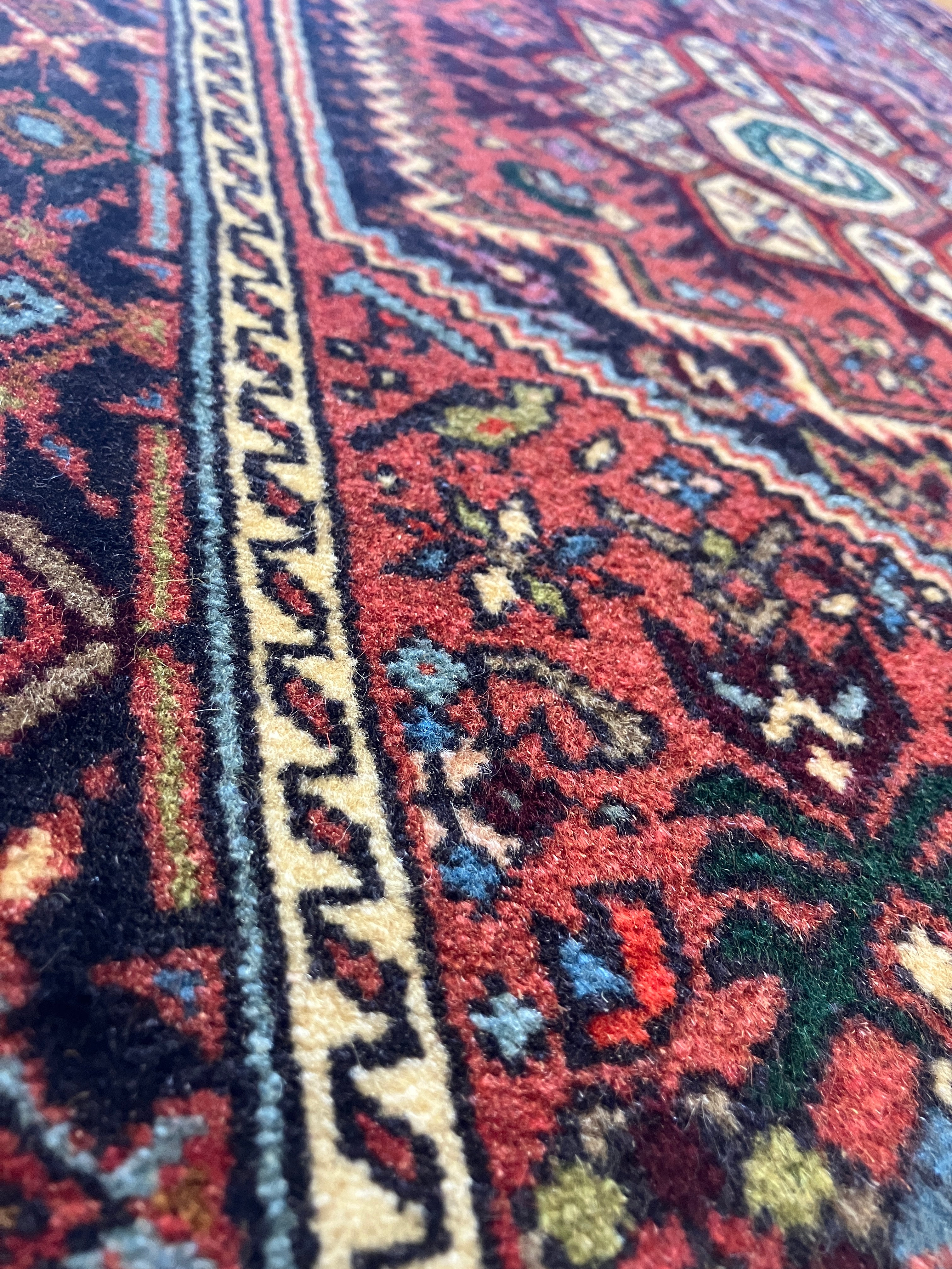 Persian Gholtogh - 2' 00" x 2' 08" Rug - Red Multicolor - Hand Knotted Traditional Classic Persian Wool Rug