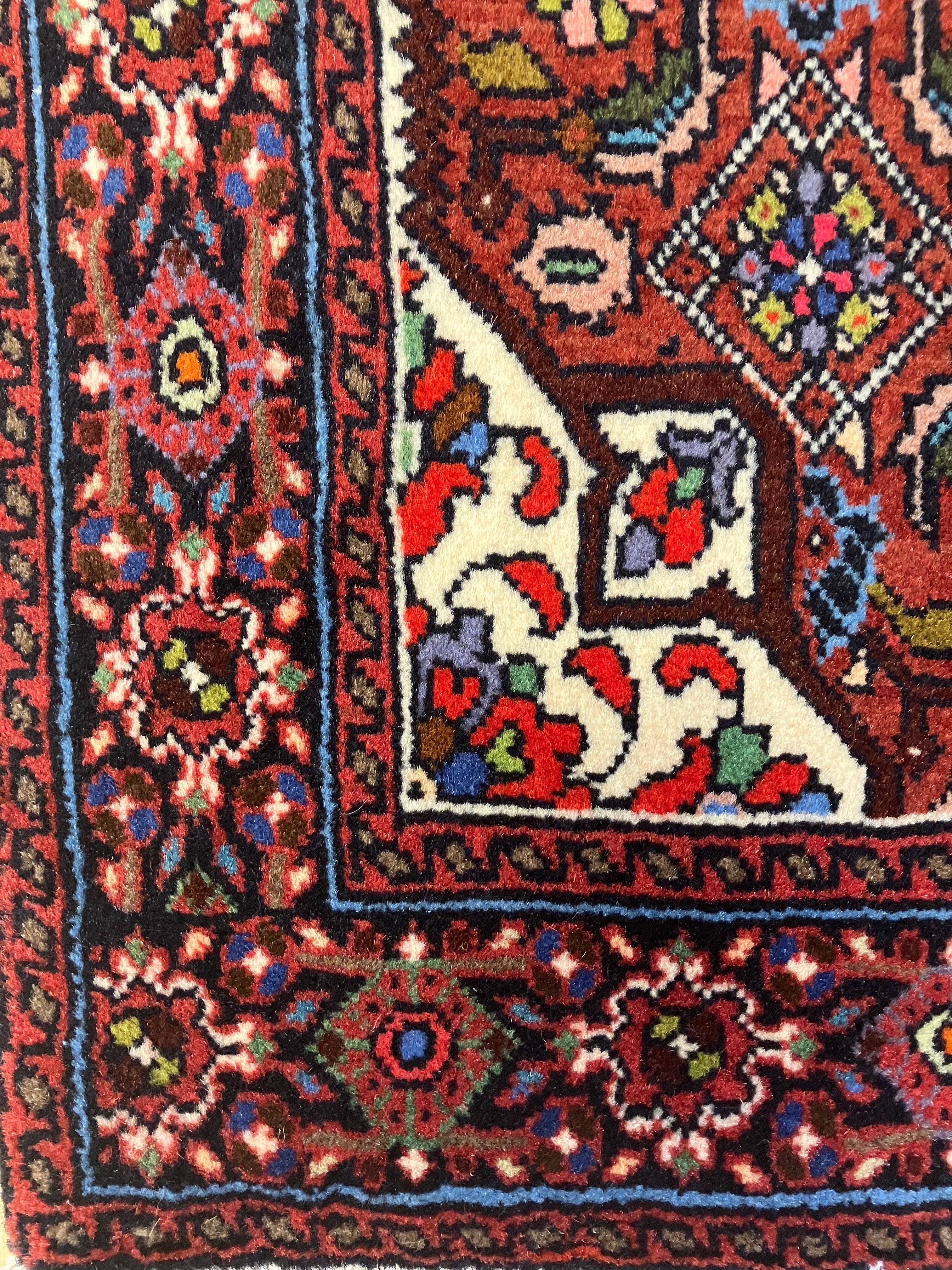 Persian Gholtogh - 2' x 3' Rug - Red Blue Ivory Multicolor - Hand Knotted Traditional Classic Persian Wool Rug