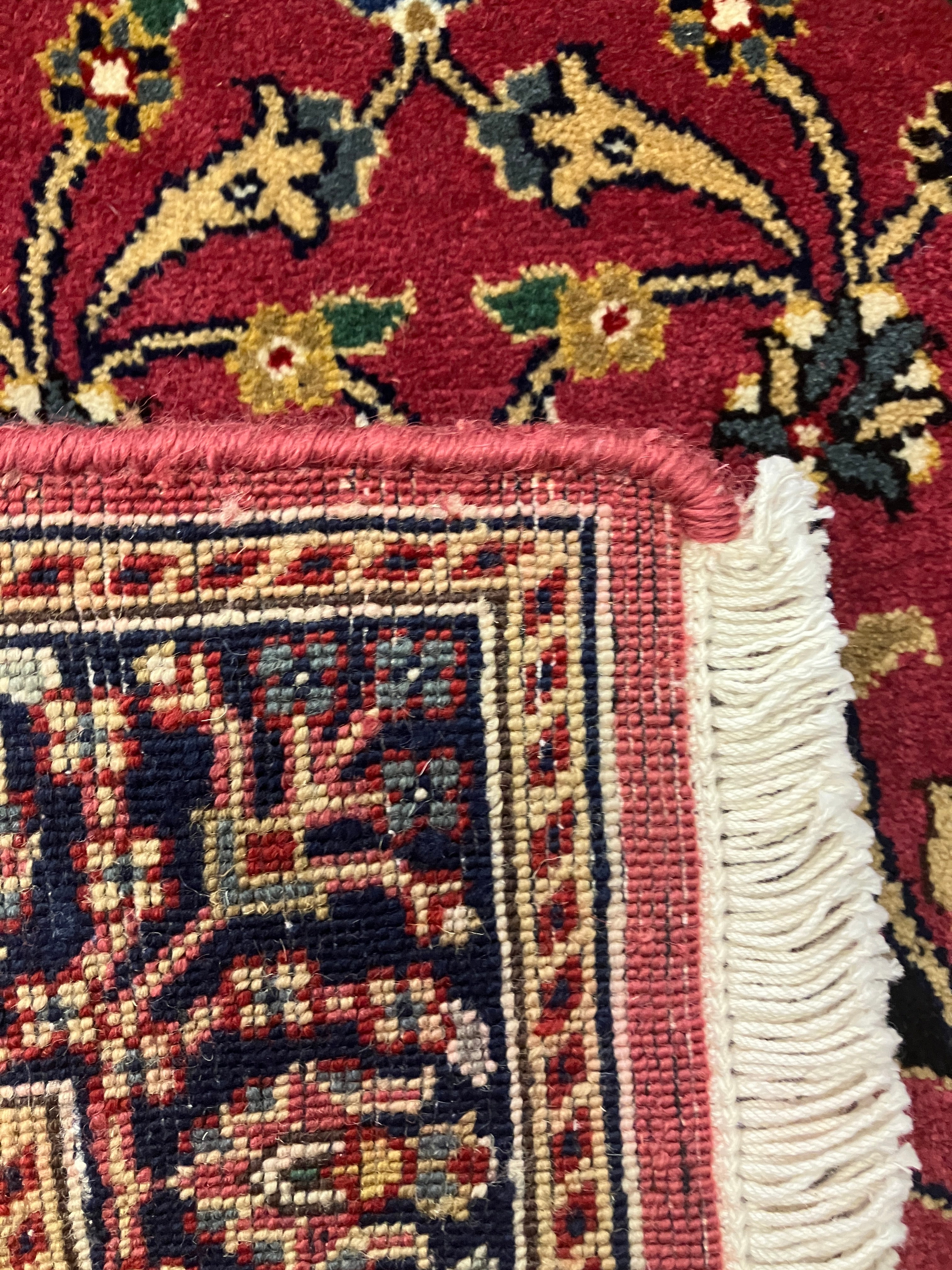 Sarouk - 2' x 3' Rug - Burgundy Multicolor - Hand Knotted Floral Traditional Classic Wool Rug