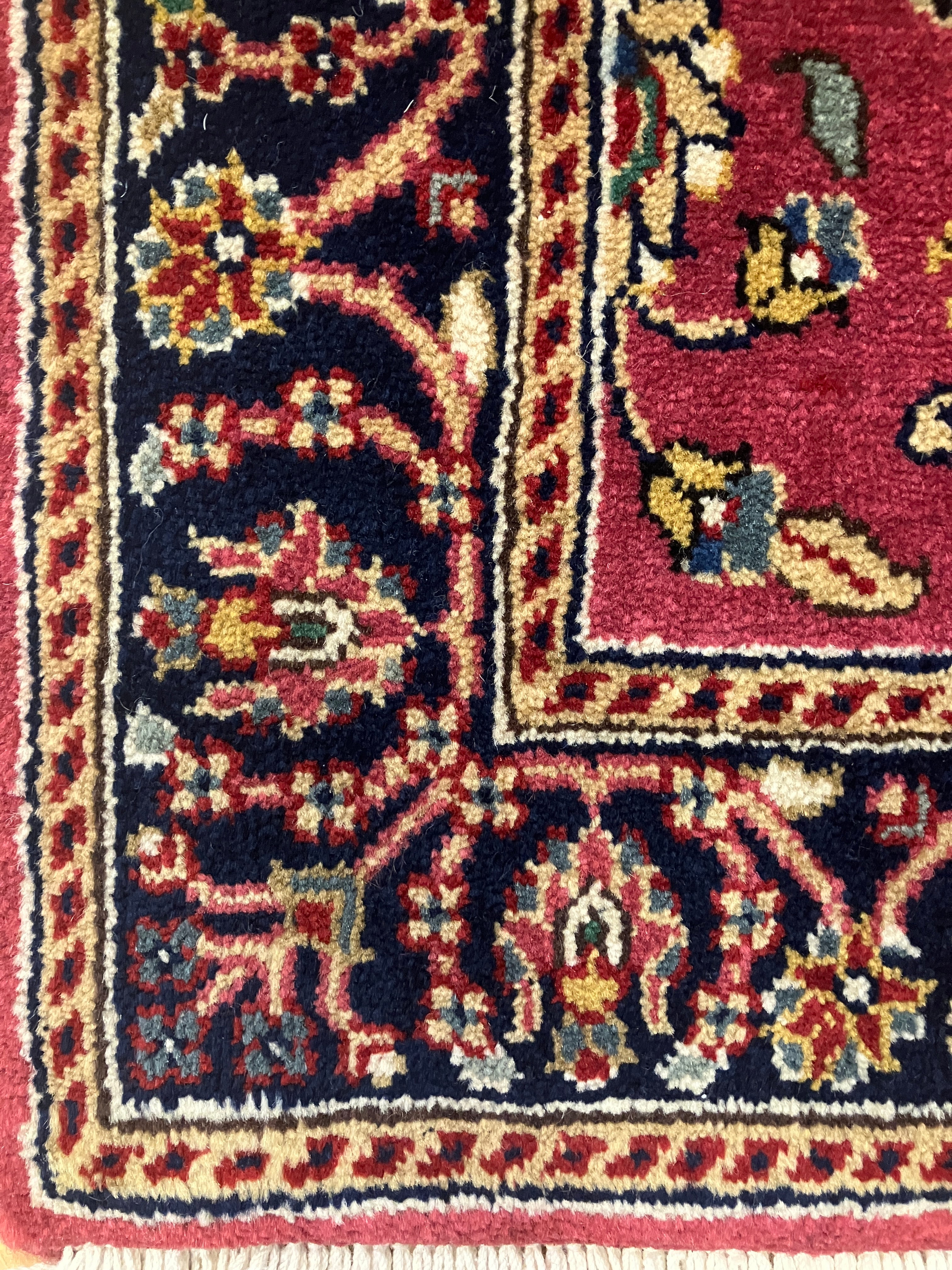 Sarouk - 2' x 3' Rug - Burgundy Multicolor - Hand Knotted Floral Traditional Classic Wool Rug