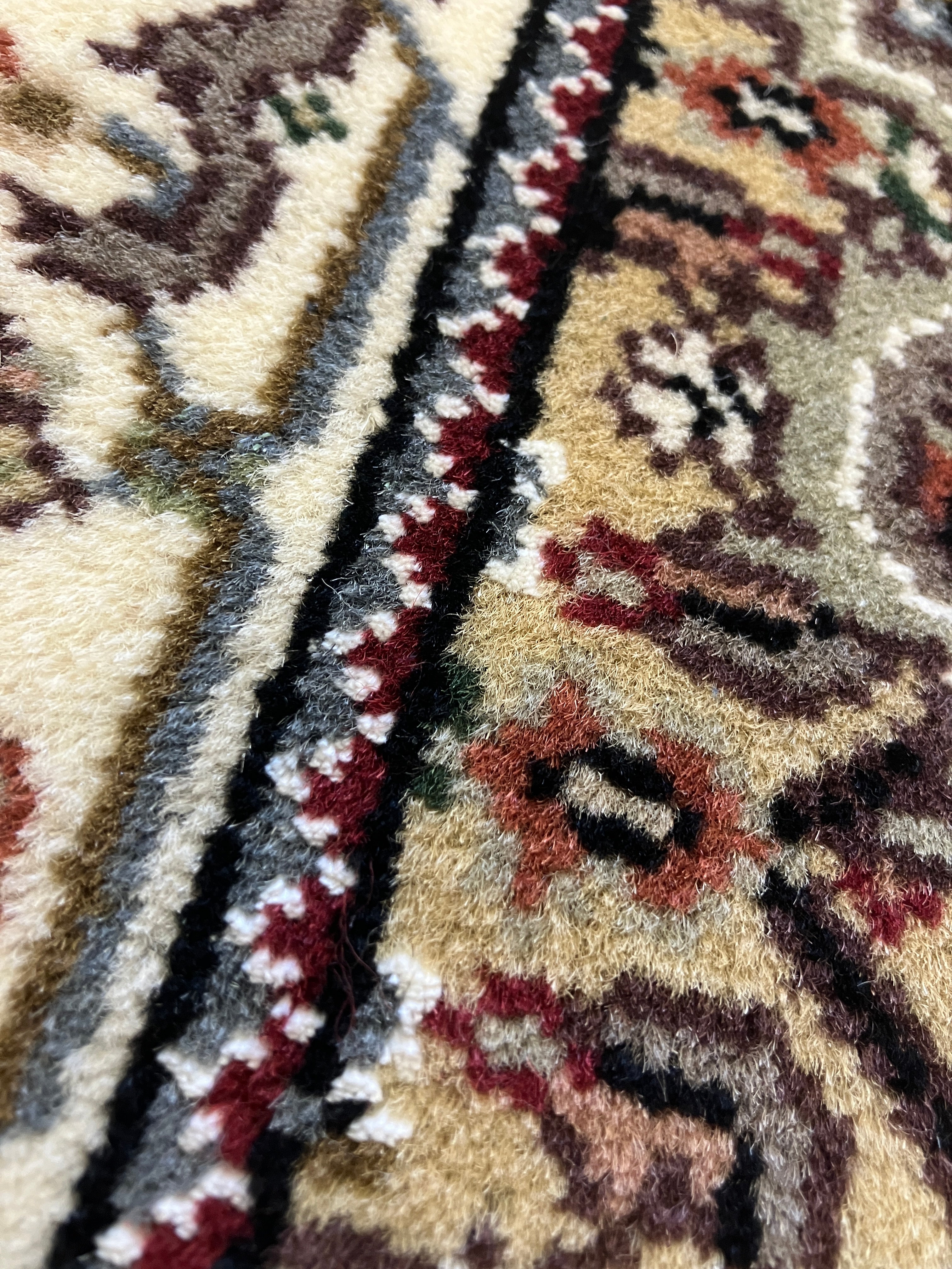 Fine Bidjar - 2' x 3' Rug - Ivory, Black & Red - Hand Knotted Traditional Classic Wool Rug