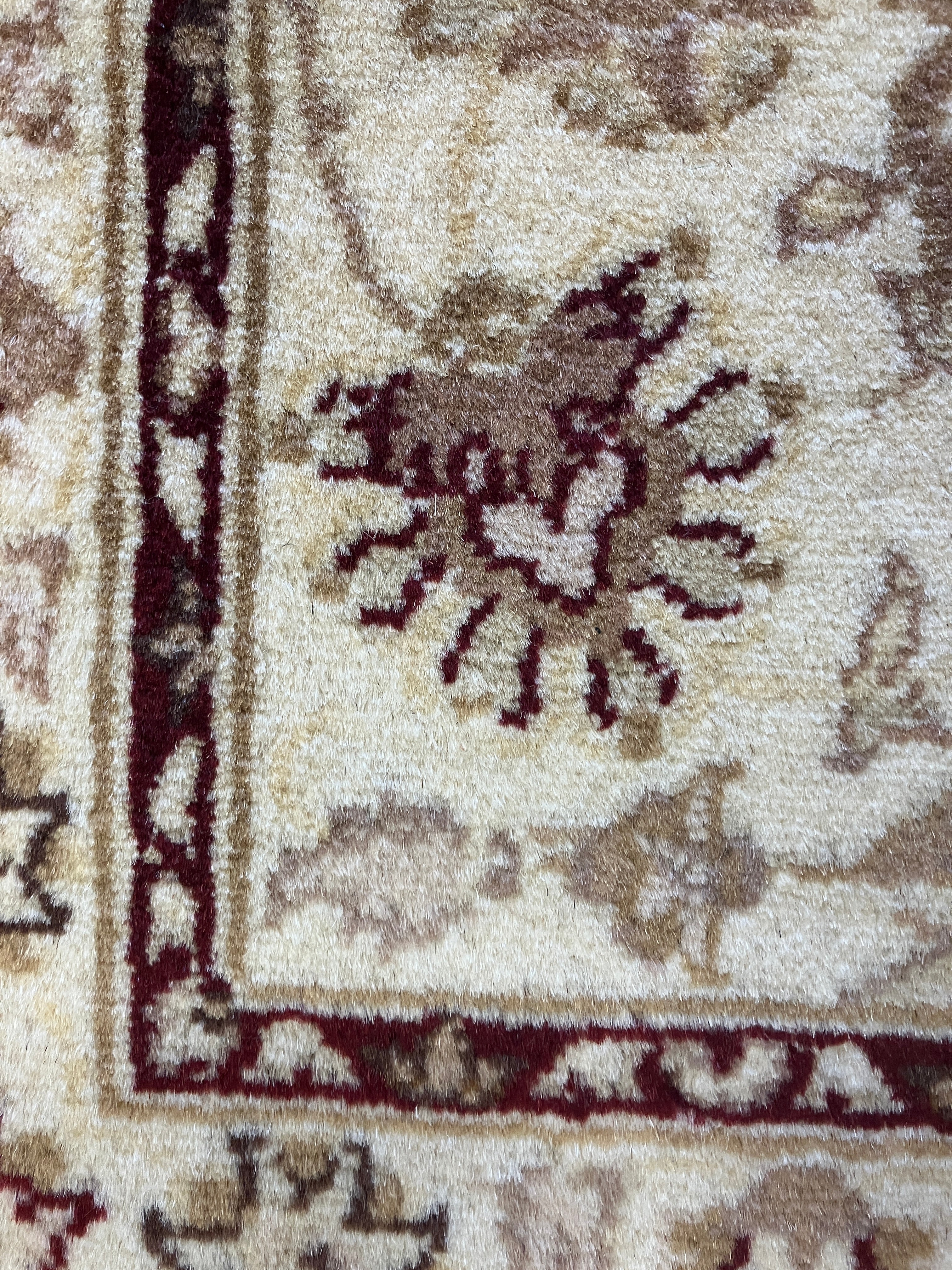 Tabriz - 2' 00" x 3' 02" Rug - Ivory Red Brown - Hand Knotted Traditional Classic Wool Rug