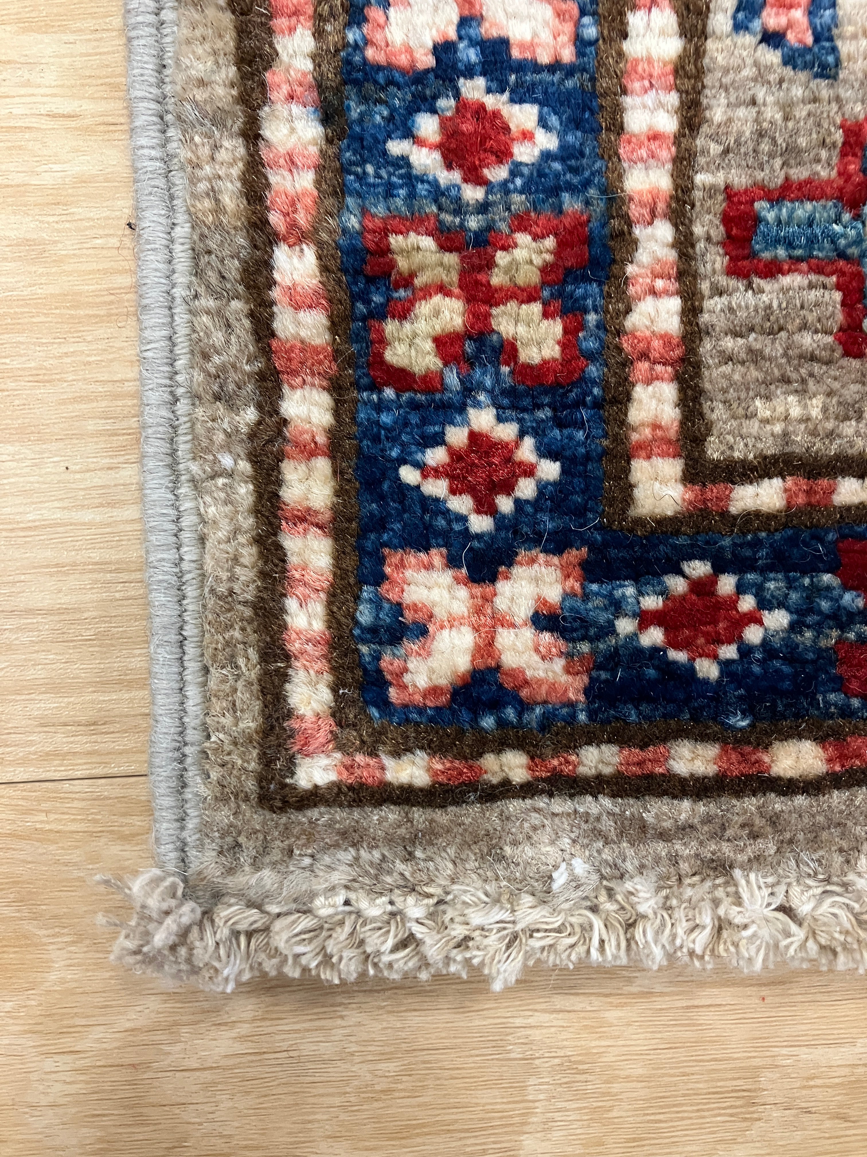 Super Kazak Runner - 2' 06" x 6' 10" - Grey Multicolor - Hand Knotted Wool Traditional Classic Kazak Runner