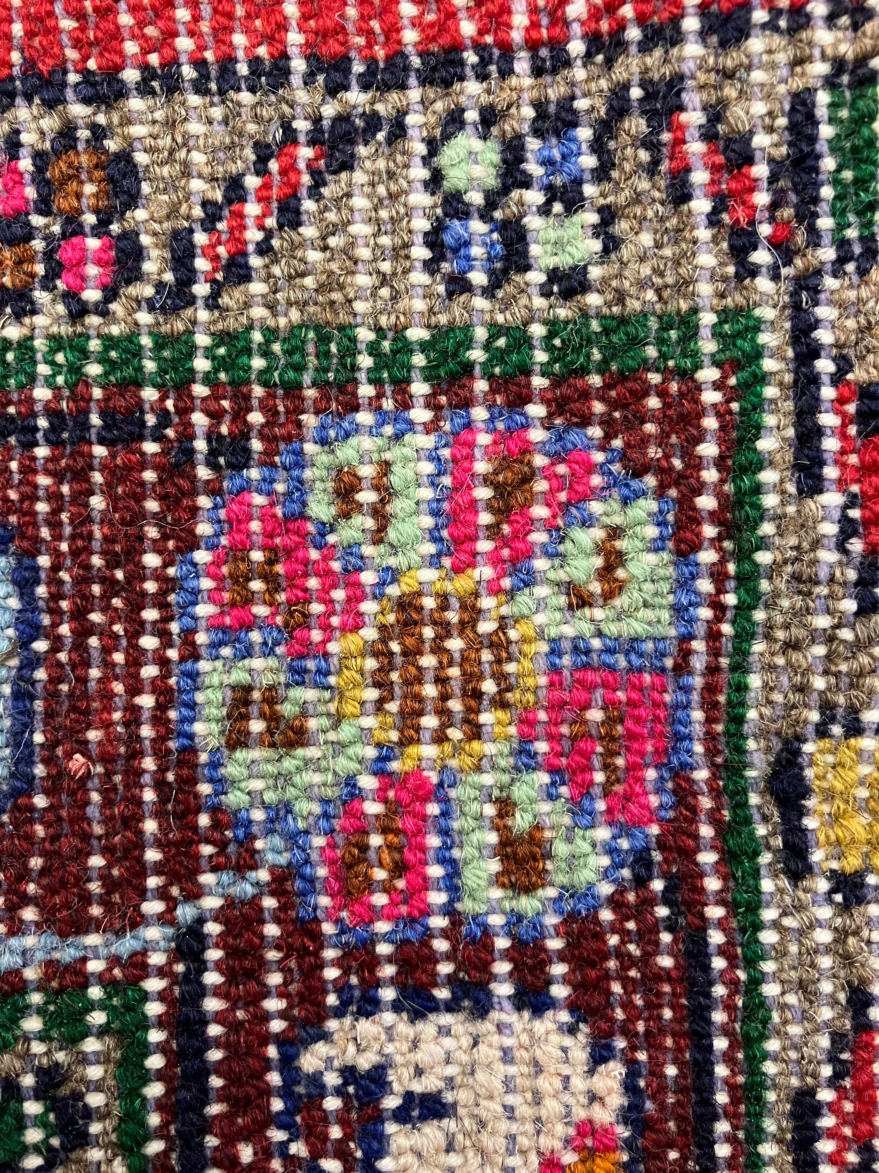 Hamadan Runner - 2' 09" x 9' 01" - Red Floral Multicolor - Hand Knotted Wool Traditional Classic Runner