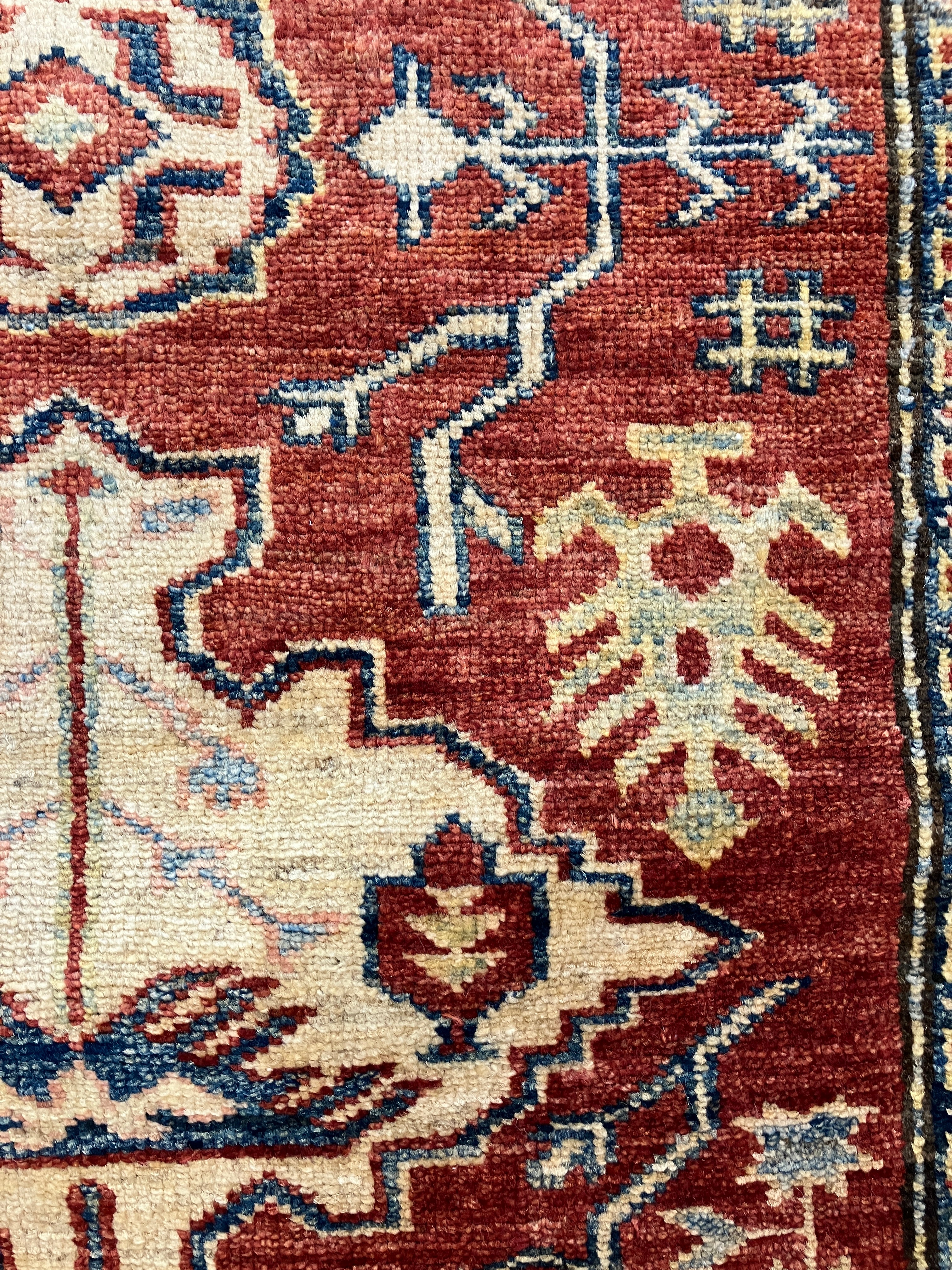 Super Kazak Runner - 3' 00" x 8' 09" - Red Multicolor - Hand Knotted Wool Traditional Classic Kazak Runner