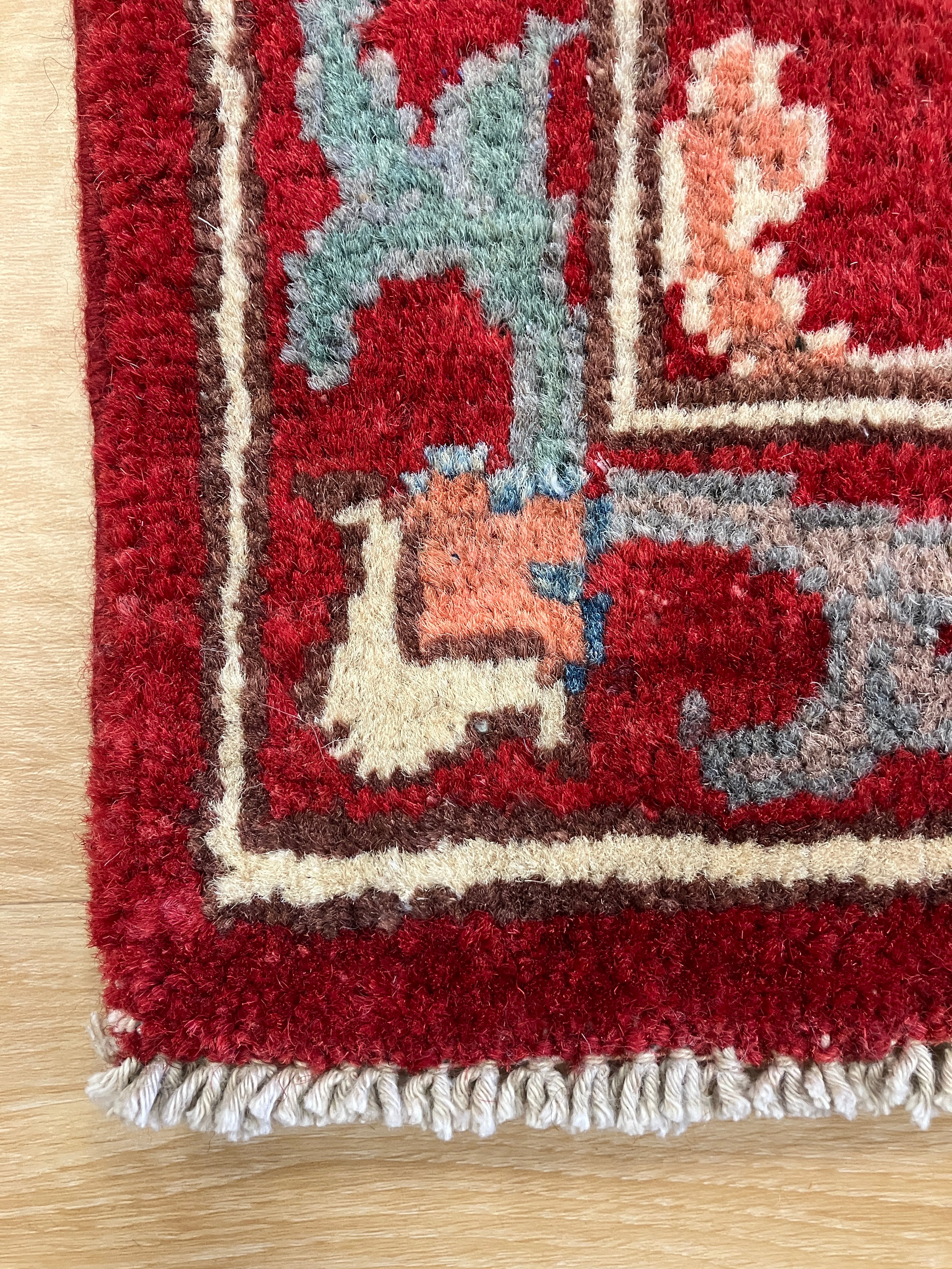 Floral Kazak Runner - 2' 08" x 9' 07" - Red Multicolor - Hand Knotted Wool Traditional Kazak Runner
