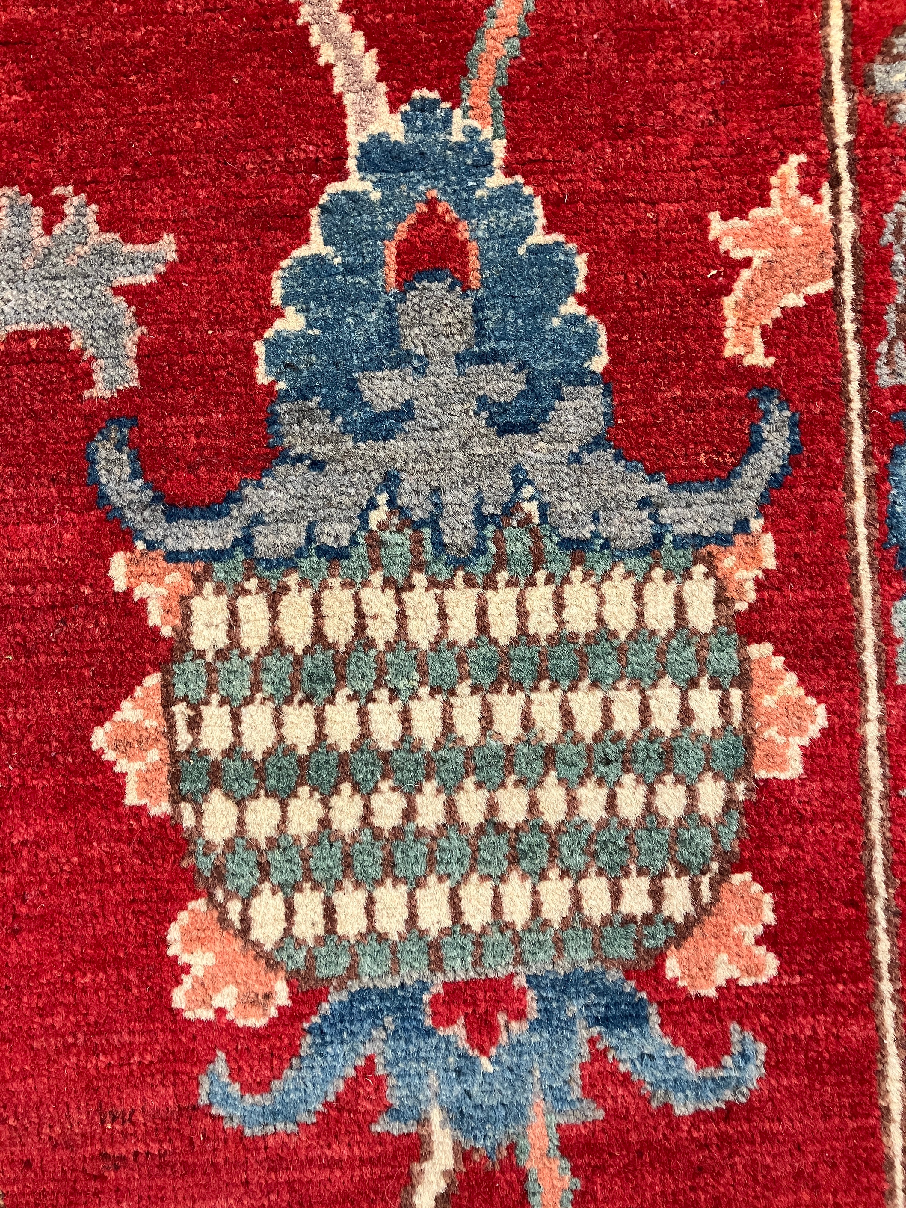Floral Kazak Runner - 2' 08" x 9' 07" - Red Multicolor - Hand Knotted Wool Traditional Kazak Runner