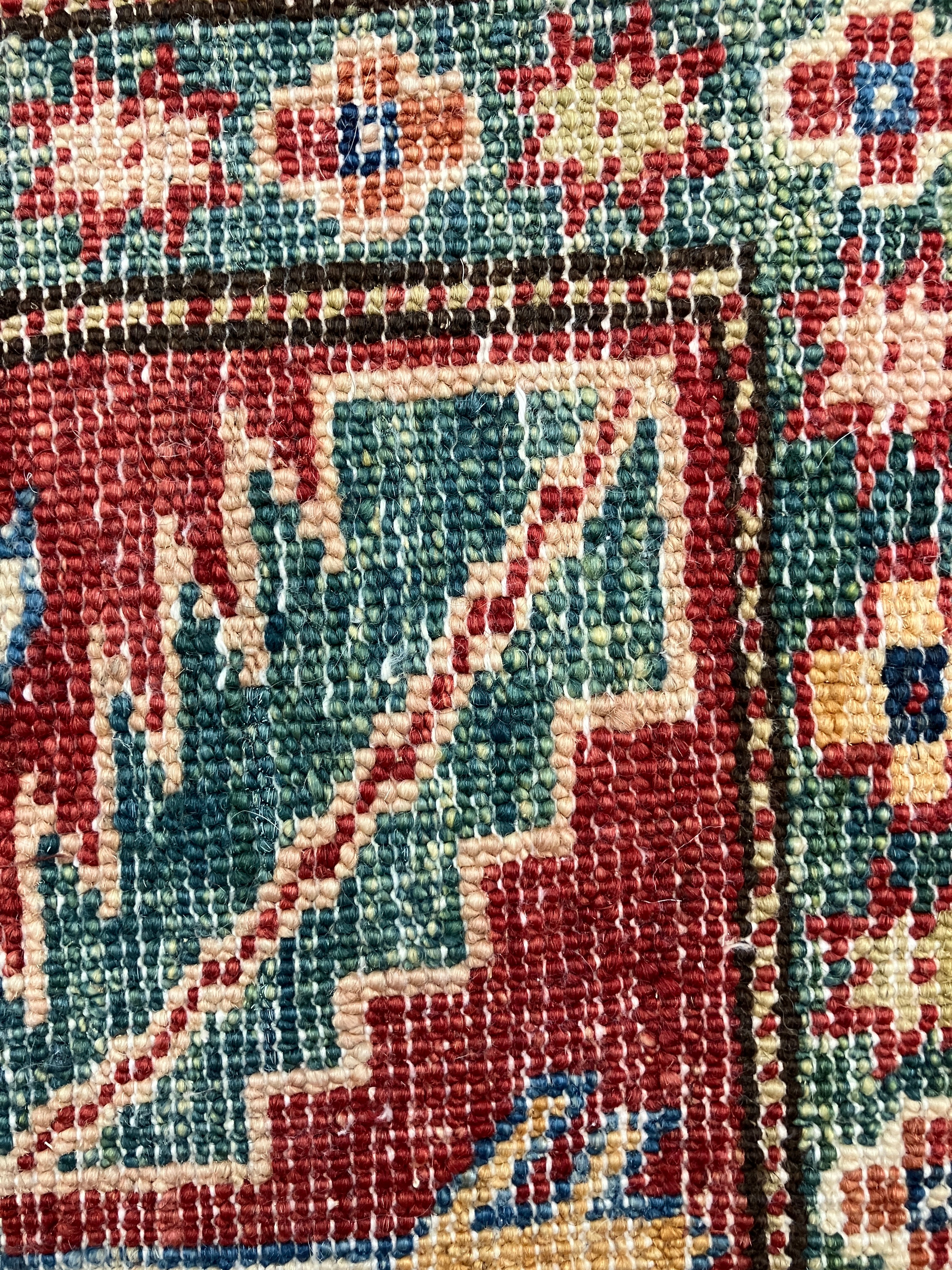 Super Kazak Runner - 2' 08" x 8' 03" - Coral Pink Multicolor - Hand Knotted Wool Traditional Classic Kazak Runner