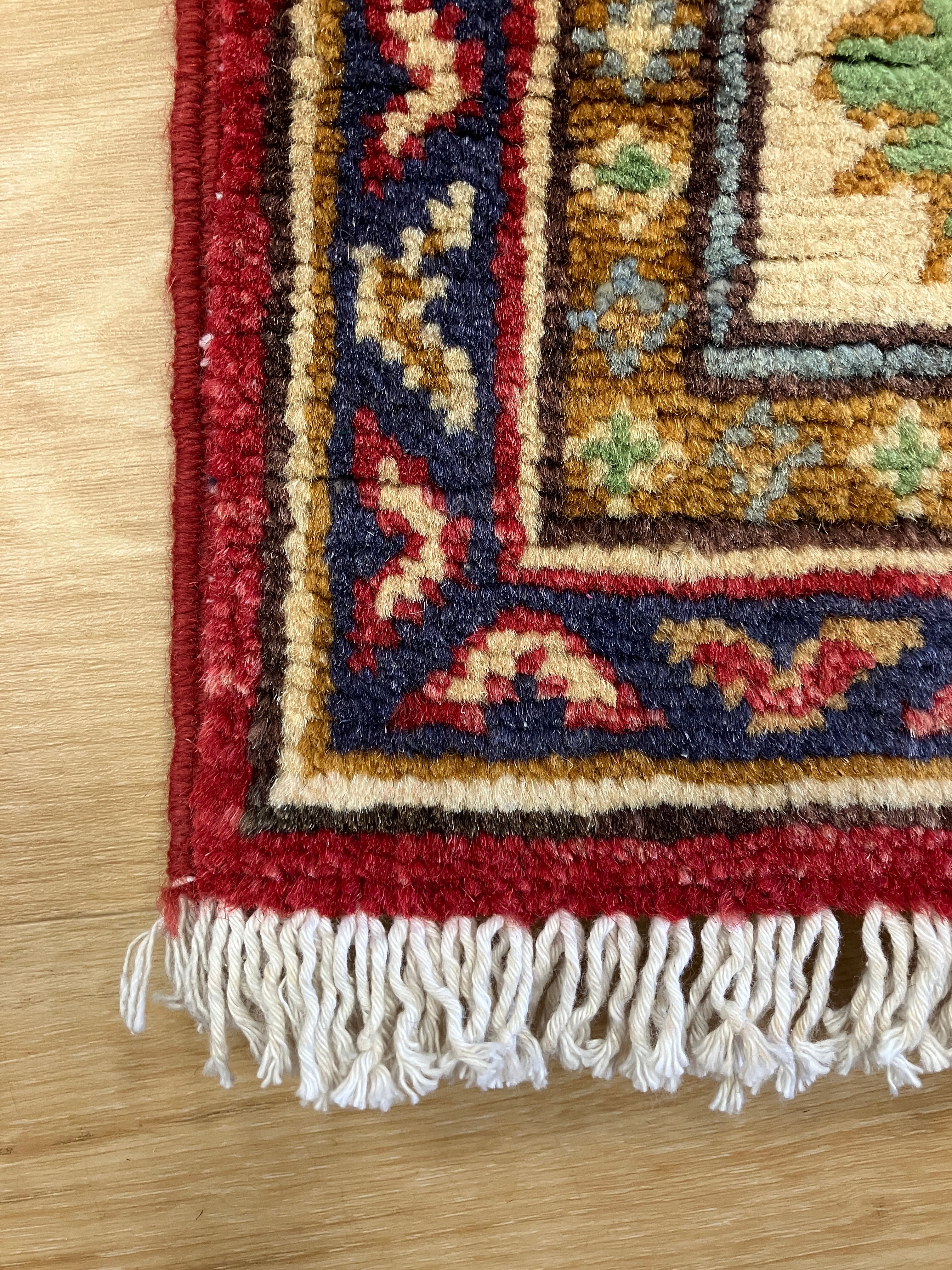 Kazak Runner - 2' 07" x 9' 08" - Red Ivory Green - Hand Knotted Wool Traditional Classic Kazak Runner