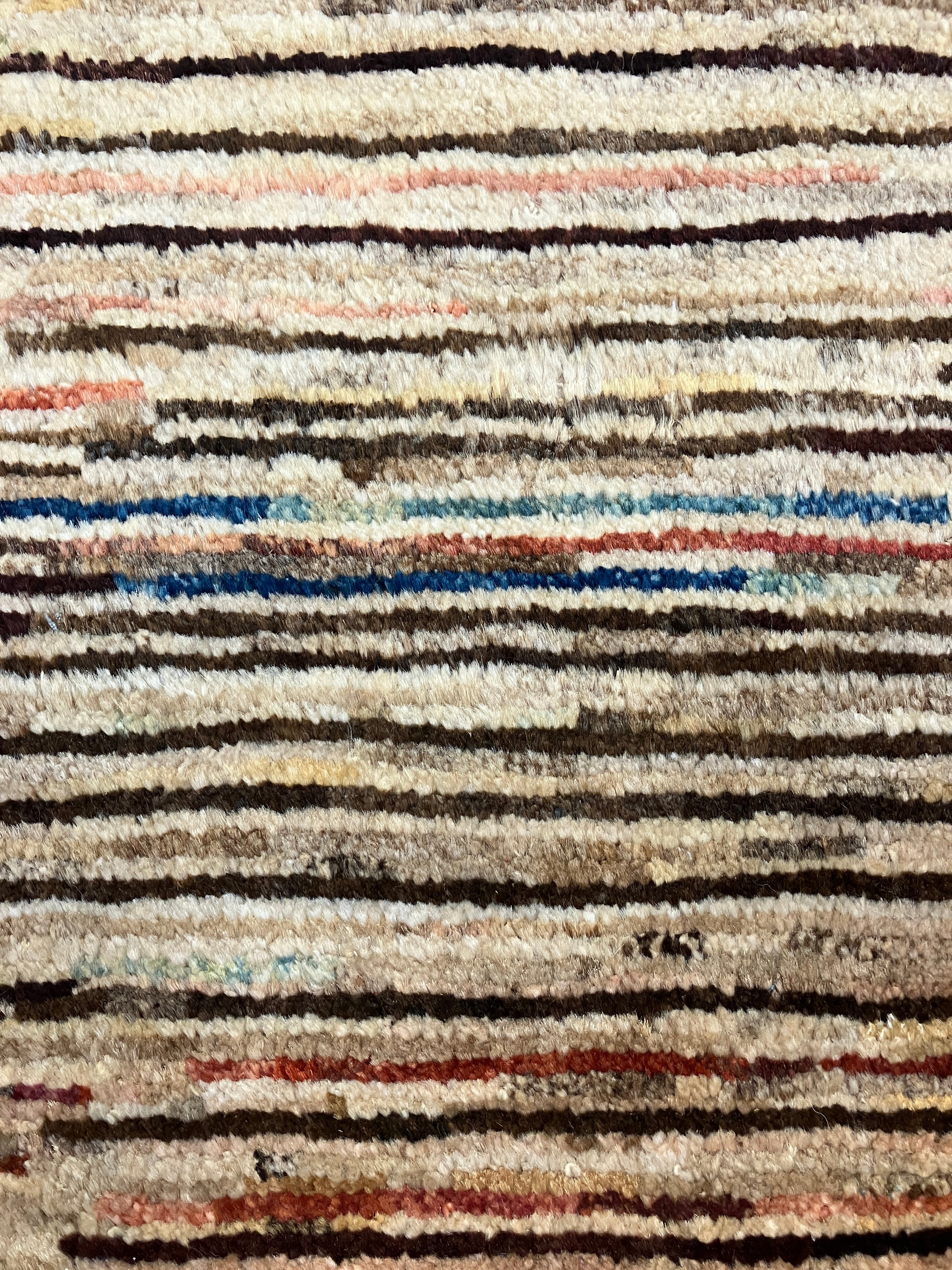 Gabbeh Kashkoli - 2' 06" x 3' 11" - Beige, Brown & Multicolor - Hand Knotted Tribal Rustic Wool Rug Mat