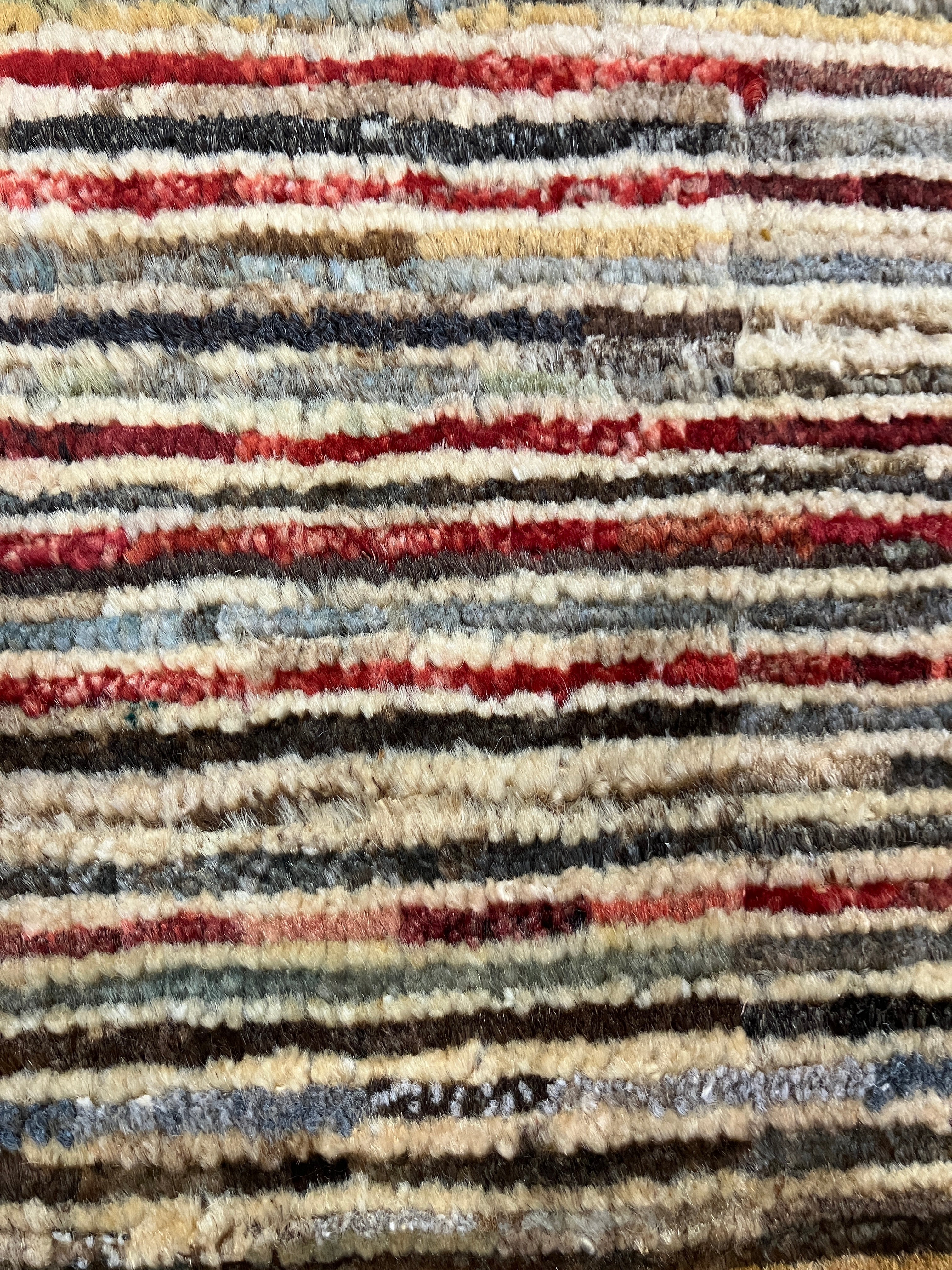Gabbeh Kashkoli - 2' 06" x 3' 10" - Beige, Brown & Multicolor - Hand Knotted Tribal Rustic Wool Rug Mat