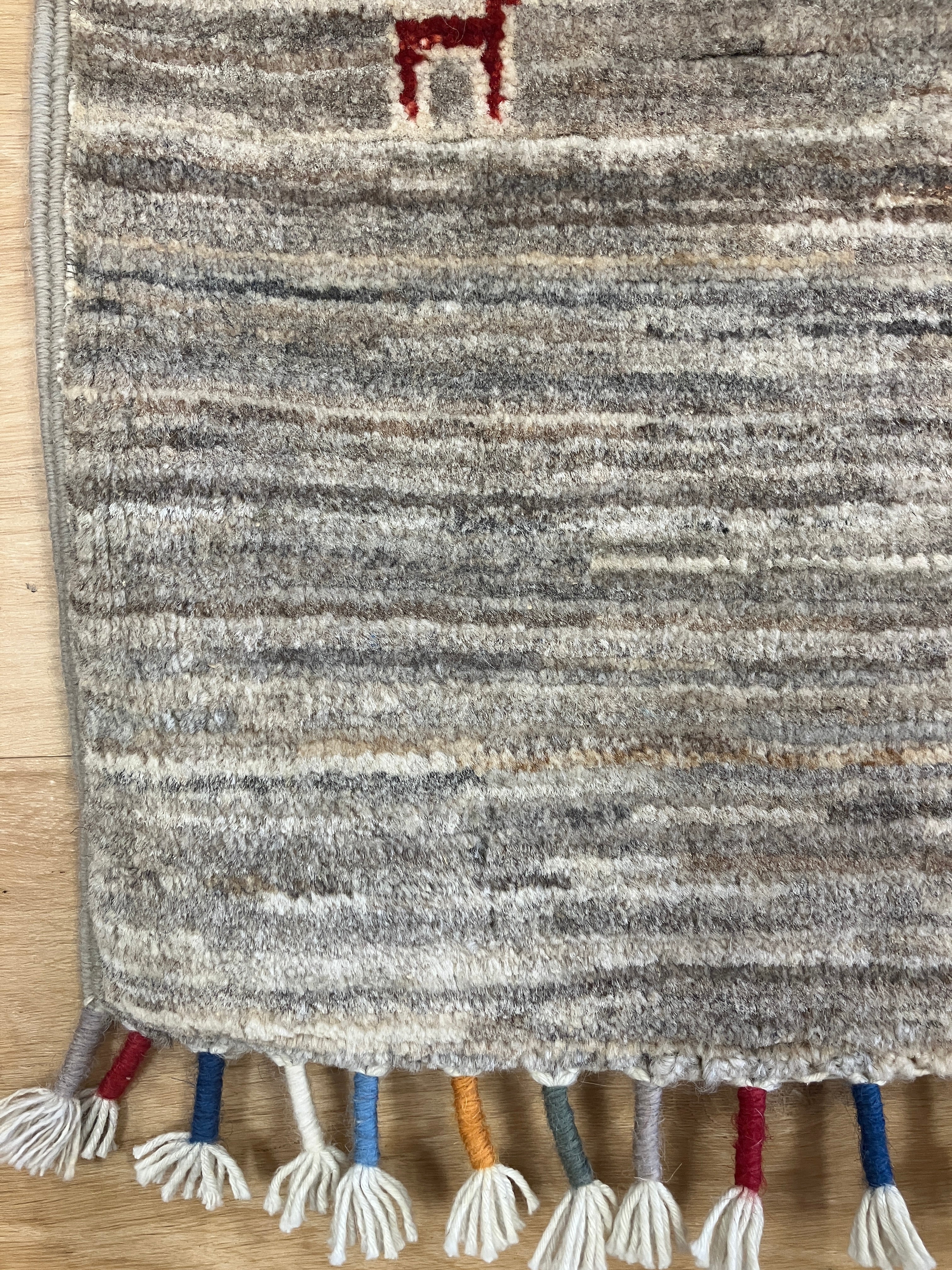 Ziegler Tree of Life Animal Scene - 3' 05" x 5' 00" - Grey with Multicolor Animal Garden Scene - Hand Knotted Classic Wool Rug