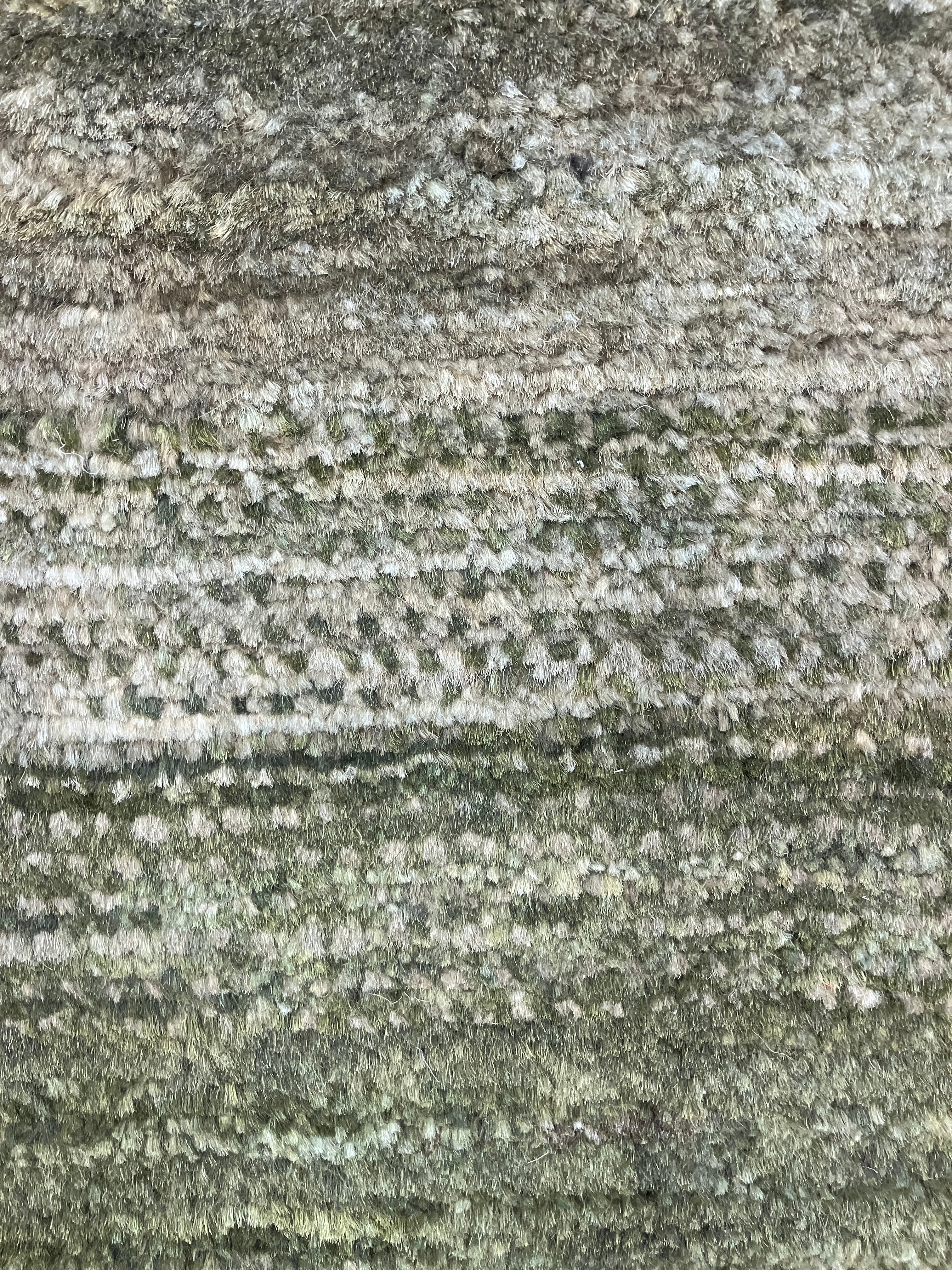 Gabbeh Kashkoli - 4' 11" x 6' 07" - Green & Beige - Hand Knotted Tribal Rustic Wool Rug