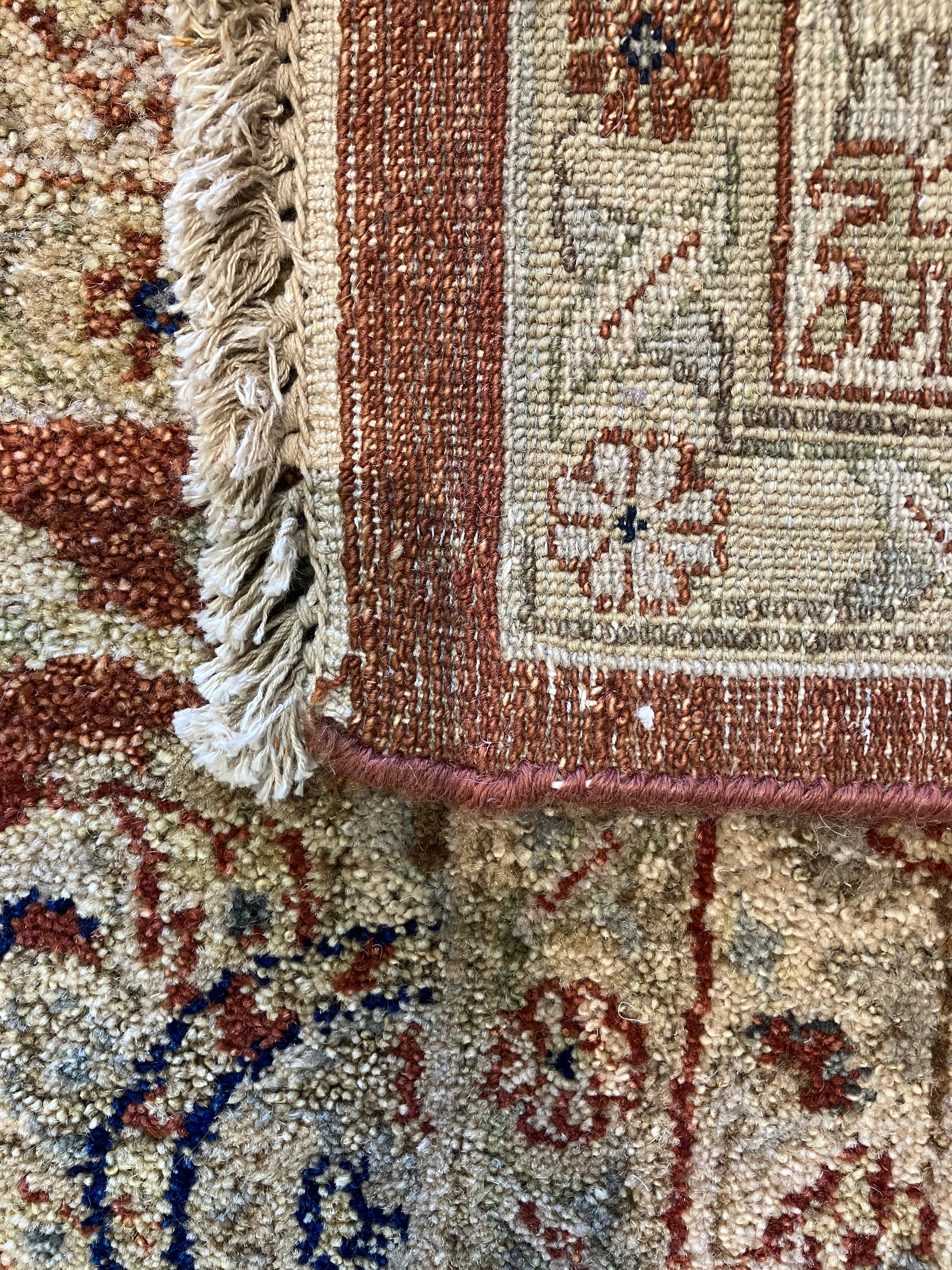 Persian Fine Tabriz Extra Large Area Rug - 11' 00" x 15' 10" - Earthy Orange, Sage & Beige / Brown - Hand Knotted Wool Classic Traditional Area Rug